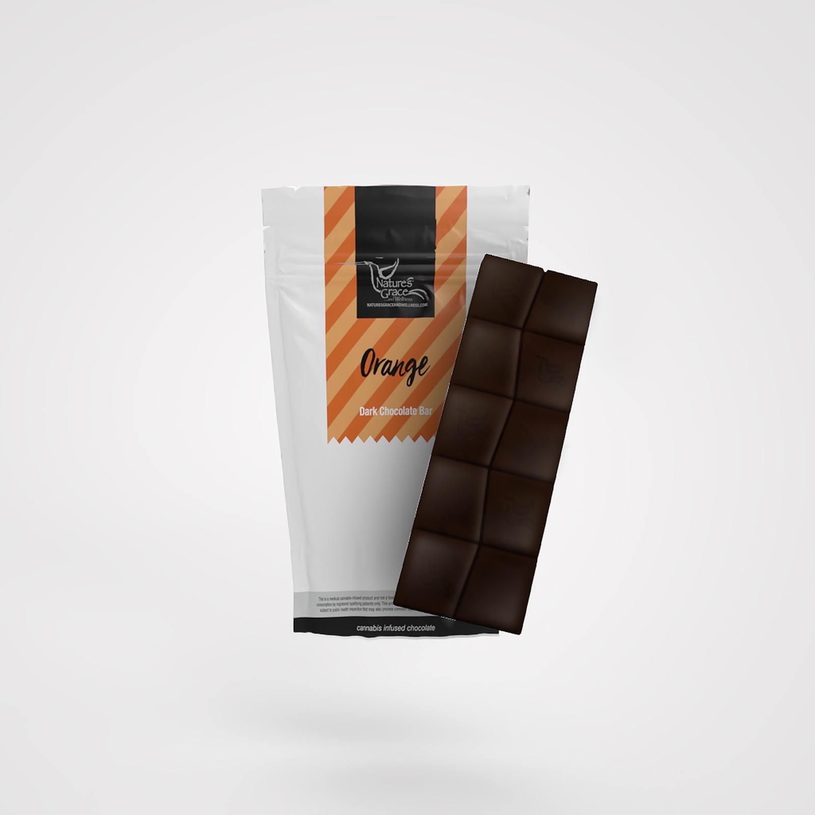Nature's Grace and Wellness: Orange Dark Chocolate Bar 100mg | Leafly