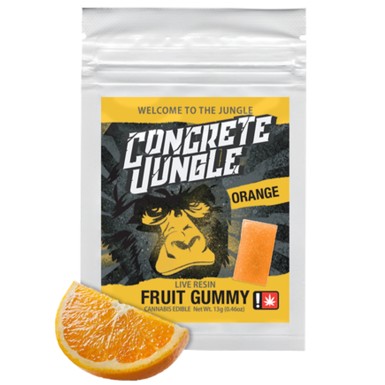 Concrete Jungle Extracts 100mg Live Resin Fruit Gummy Orange (Hybrid