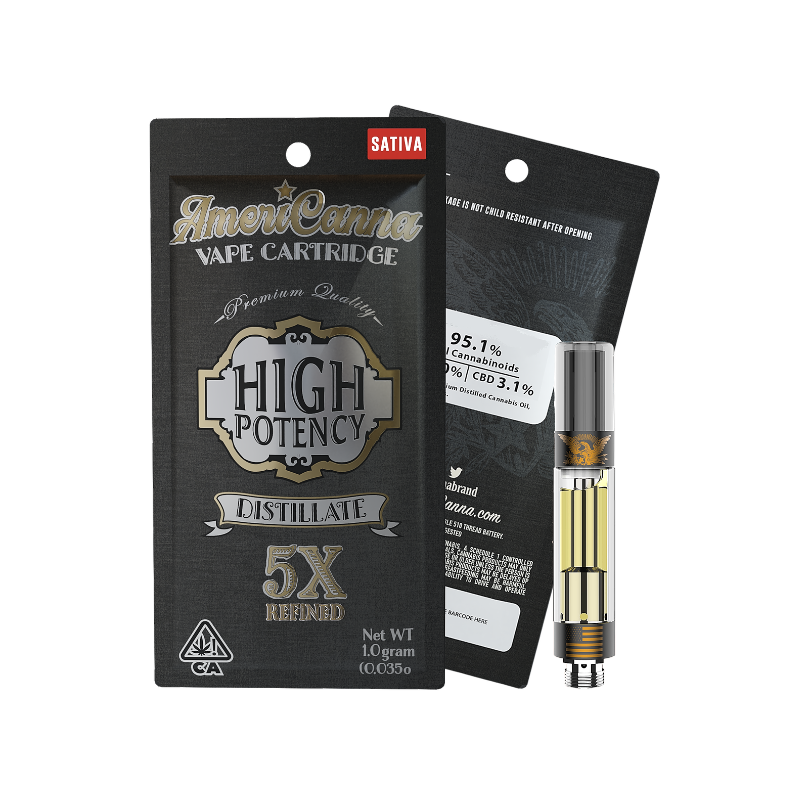 AmeriCanna Sour Tangie High Potency Distillate Vape Cart Leafly