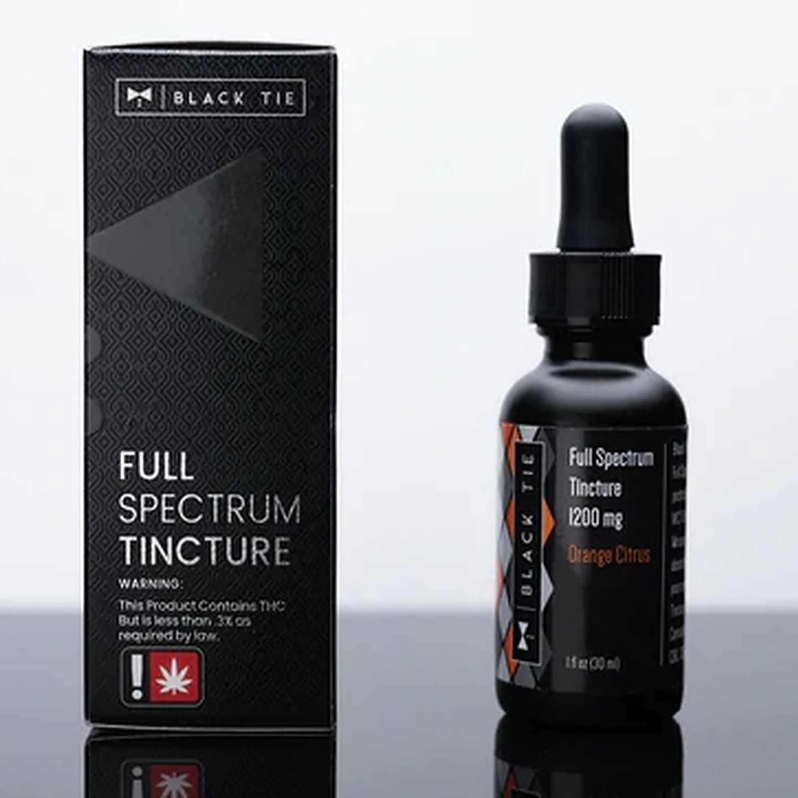 Black Tie CBD Full Spectrum CBD Tincture Orange Citrus (1200mg) Leafly