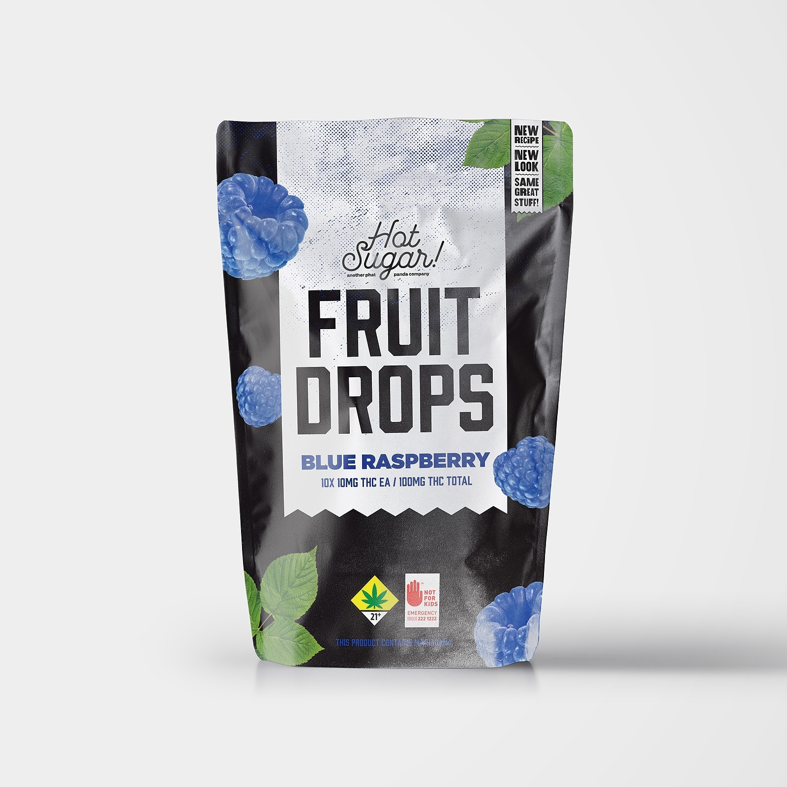 Hot Sugar by Grow Op Farms Sour Blue Raspberry Fruit Drops 100mg