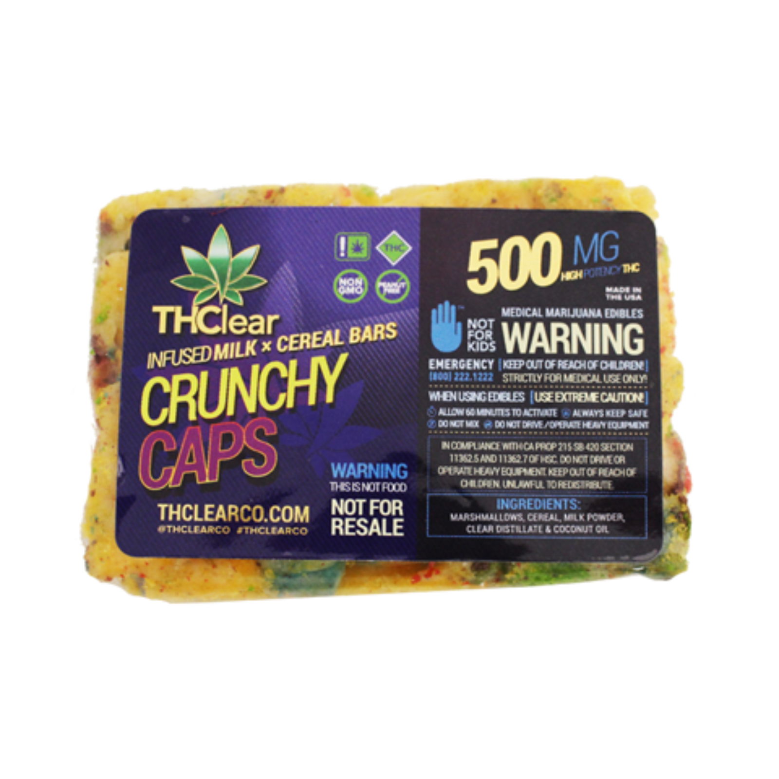 CEREAL BAR CRUNCHY CAPS 500 MG Leafly