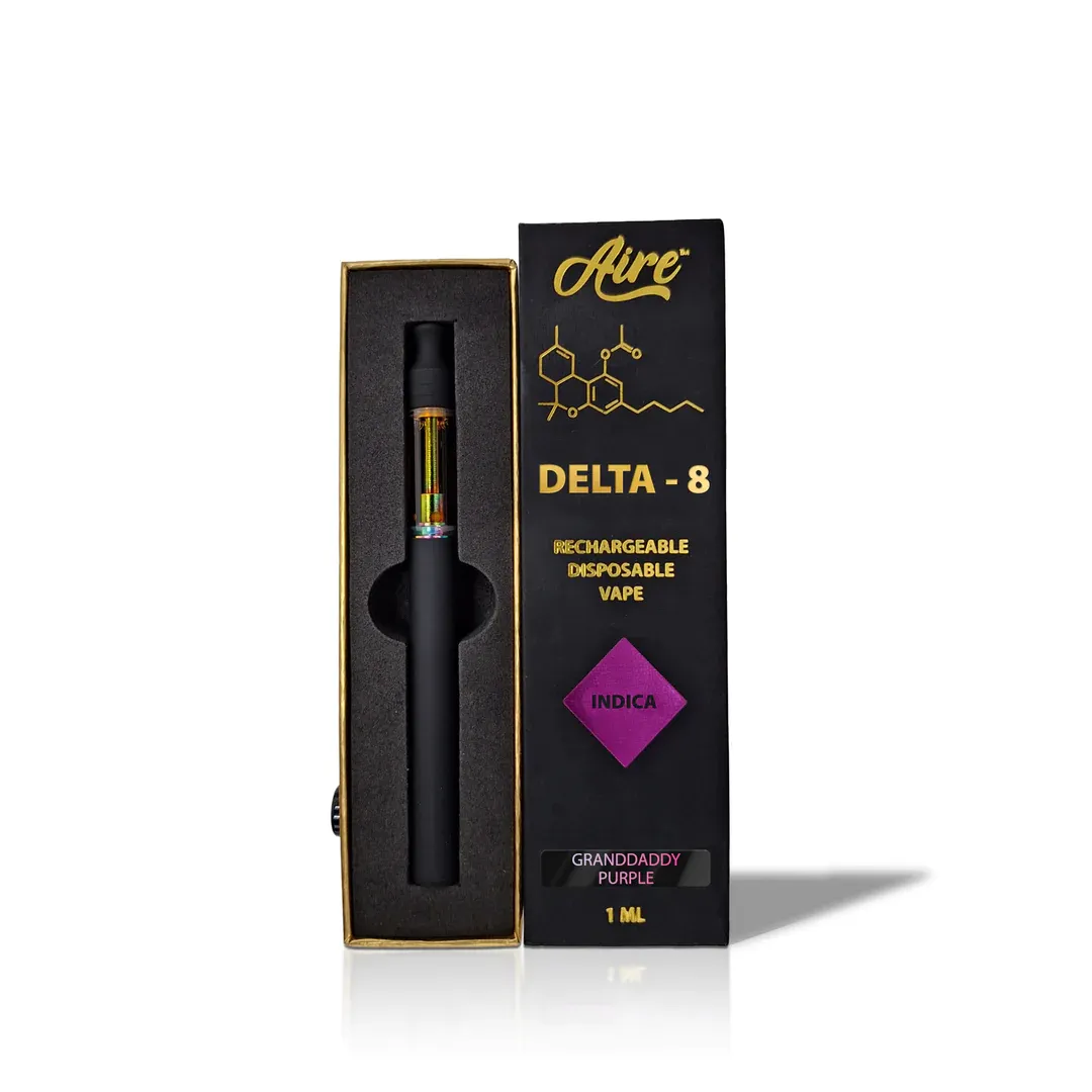 Aire Hemp | Free Shipping: Granddaddy Purple, Indica, Delta 8, 1000 mg |  Leafly