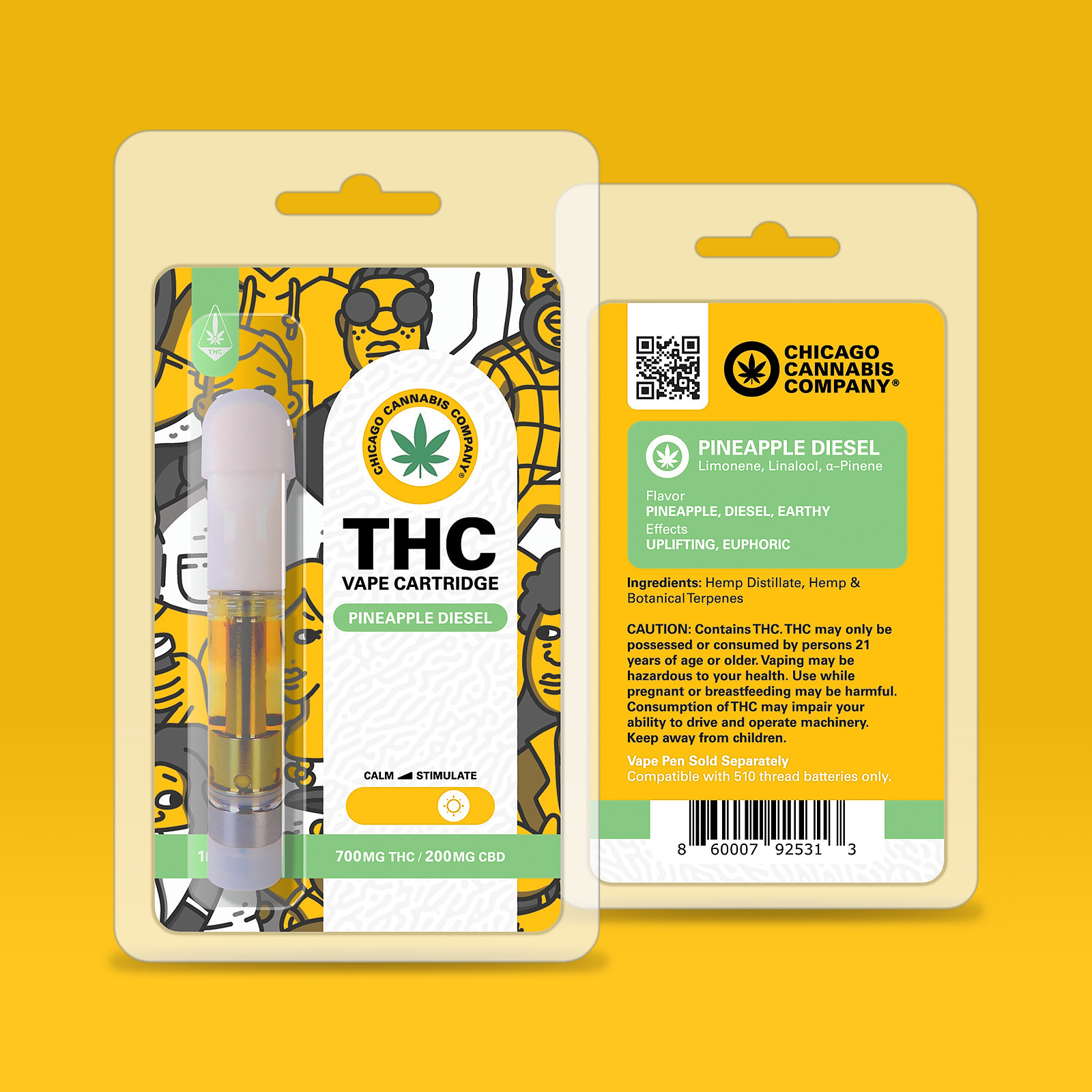 Chicago Cannabis Company THC 1g Cartridge