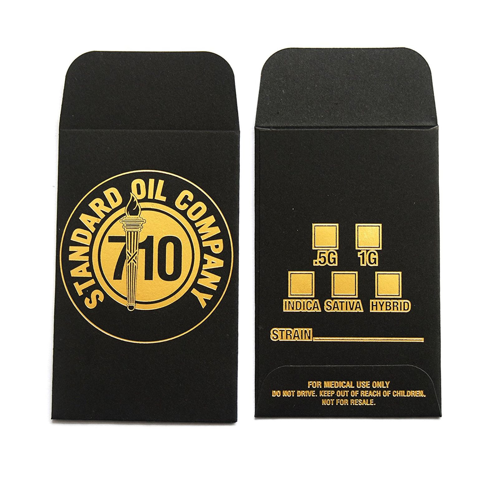 Shatter Labels 50 Black Gold 710 Standard Oil Company Wax Extract Coin