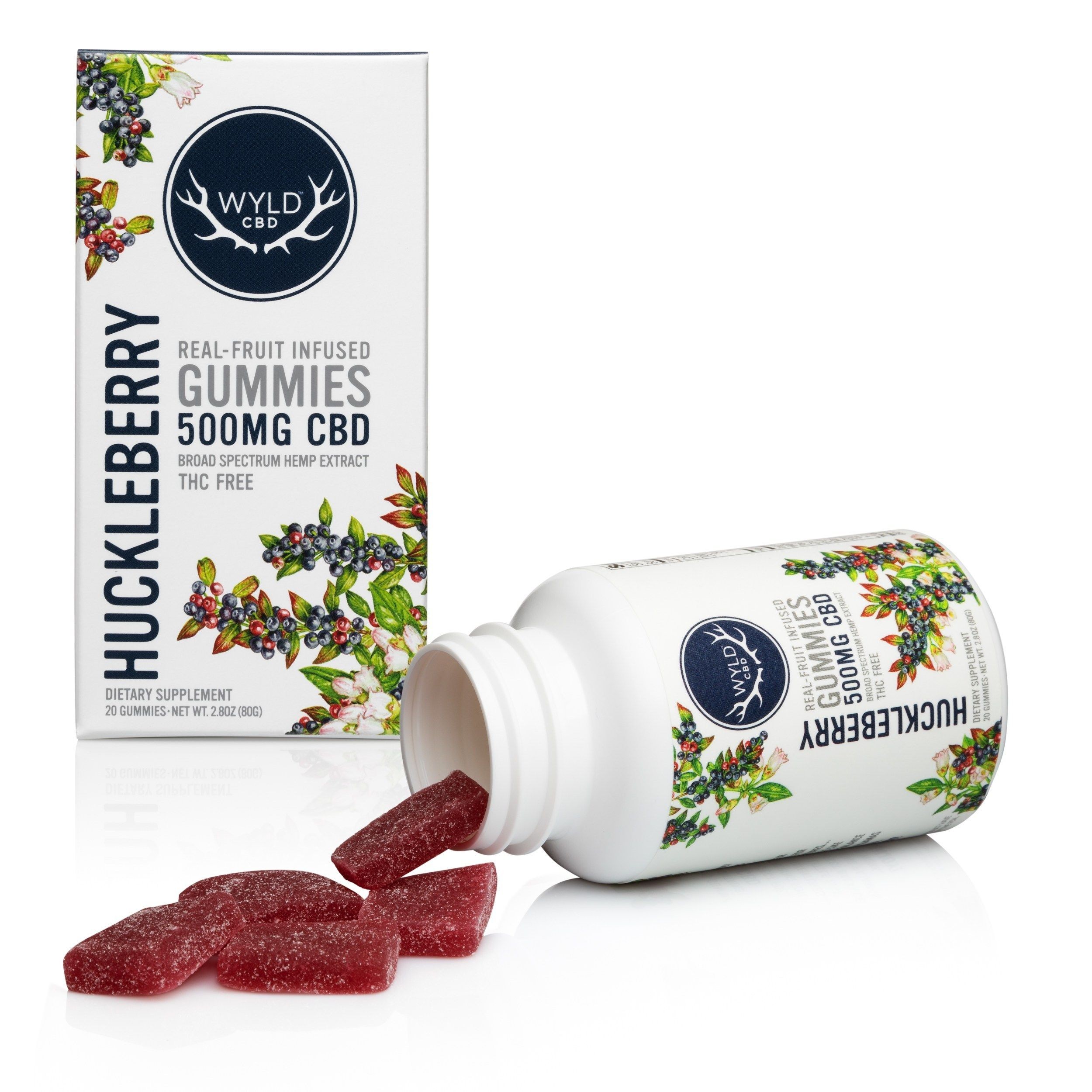 Wyld CBD: Huckleberry CBD Gummies | 500mg | 20-pack | Leafly