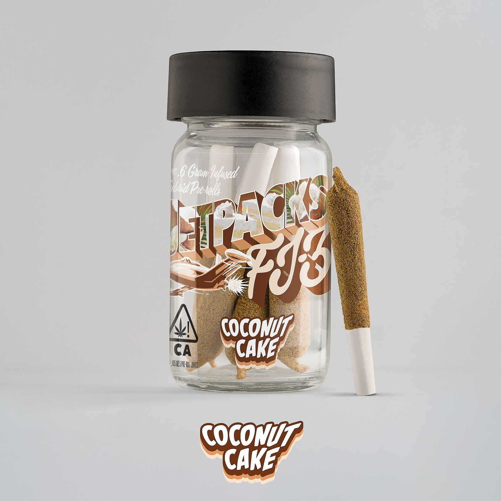 Jetpacks Coconut Cake FJ3 (.6g Infused Preroll 5pk) Leafly