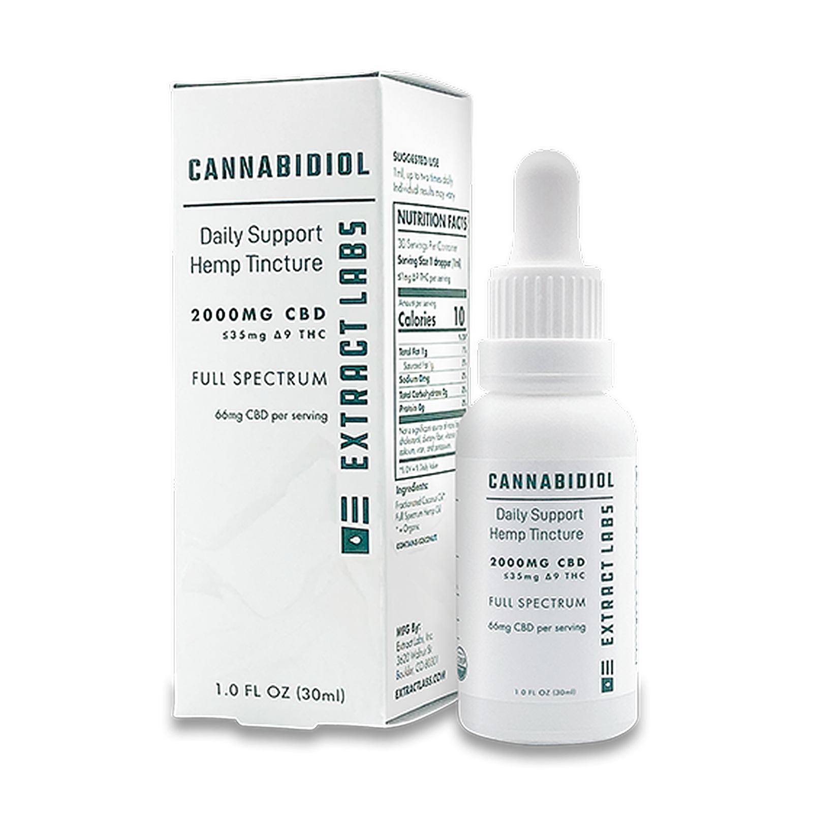 Extract Labs Daily Support CBD Tincture Extra Stength Leafly