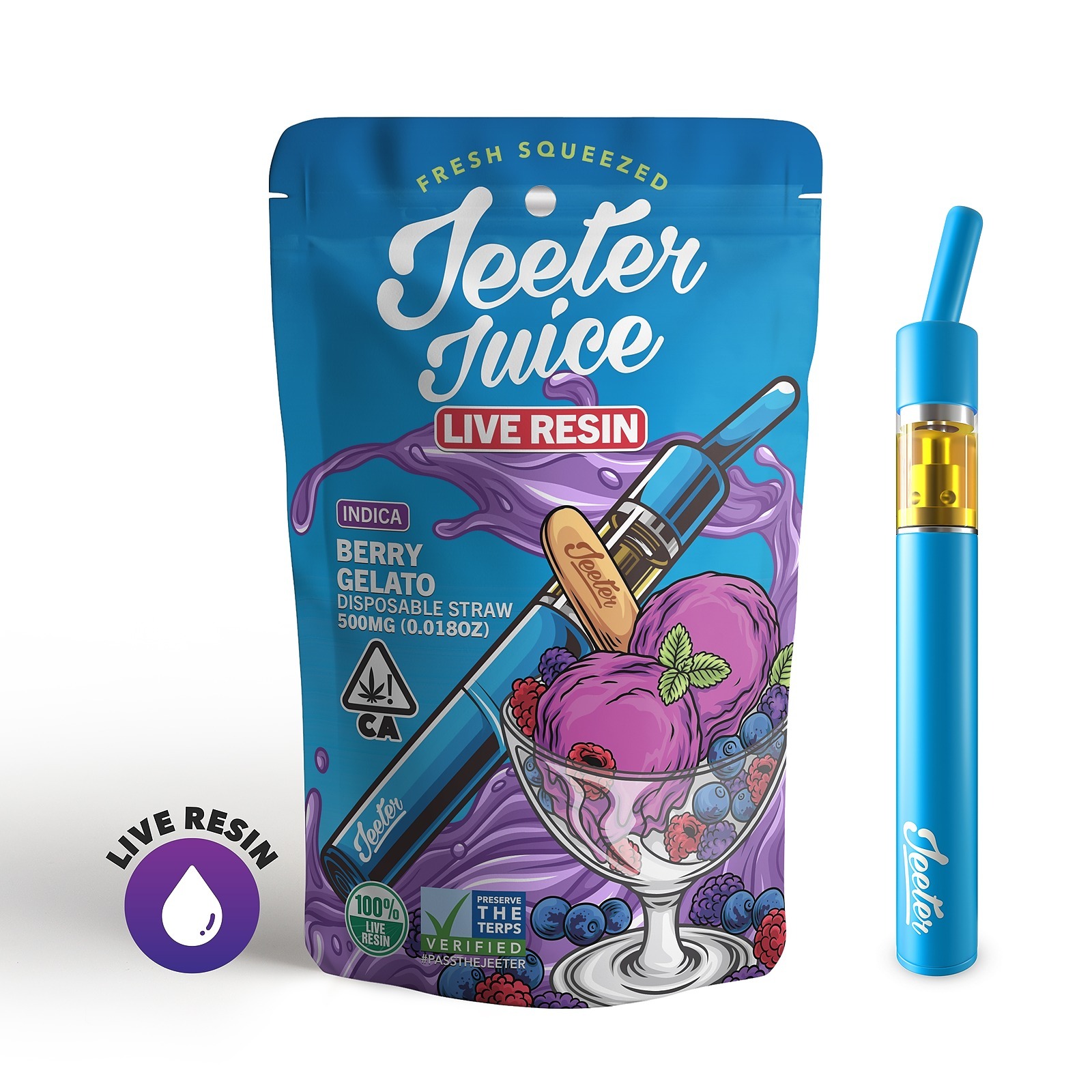 Jeeter Berry Gelato Jeeter Juice Live Resin Disposable Straw Leafly