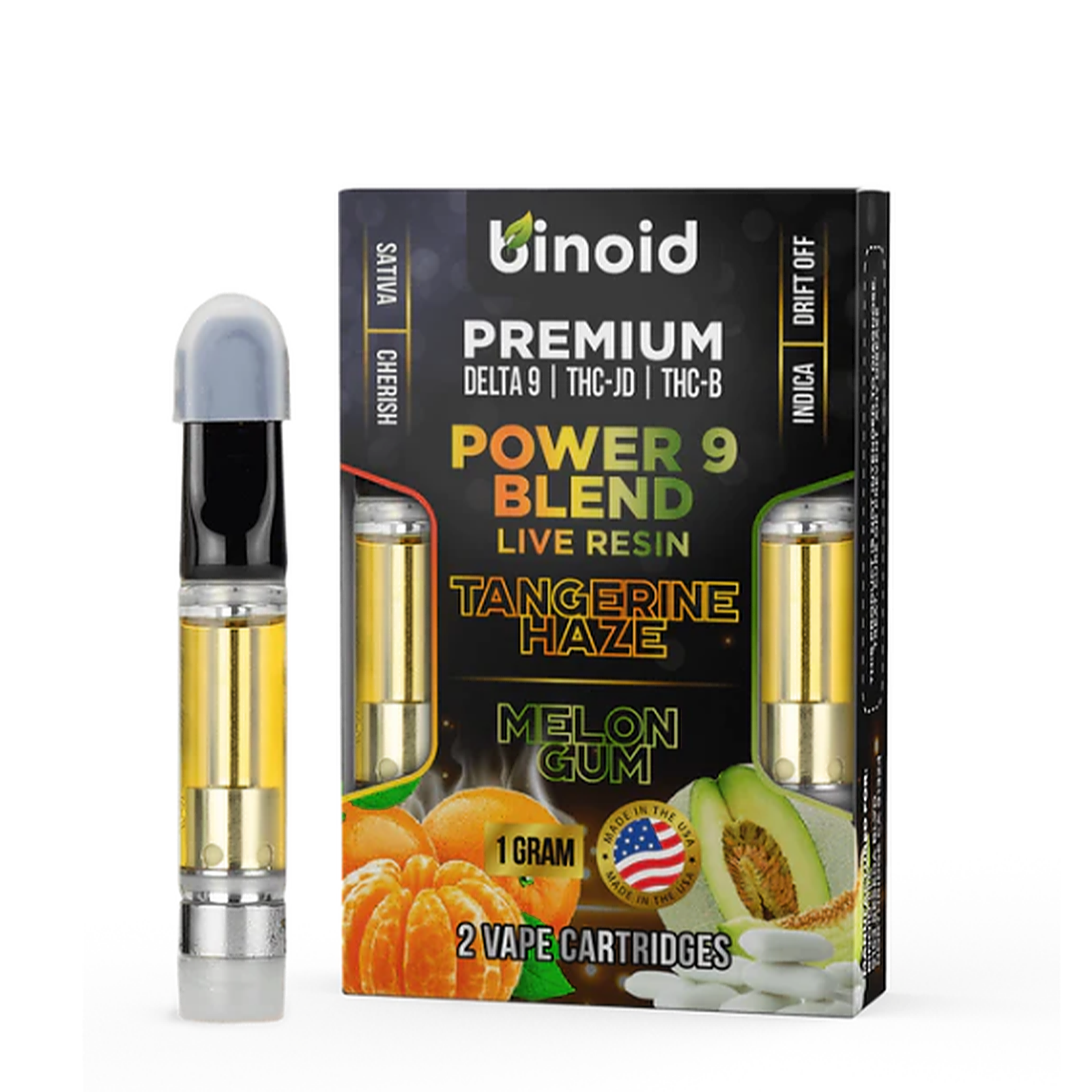 Binoid: Power 9 Blend Live Resin Cartridge - 2 Pack Combo | Leafly