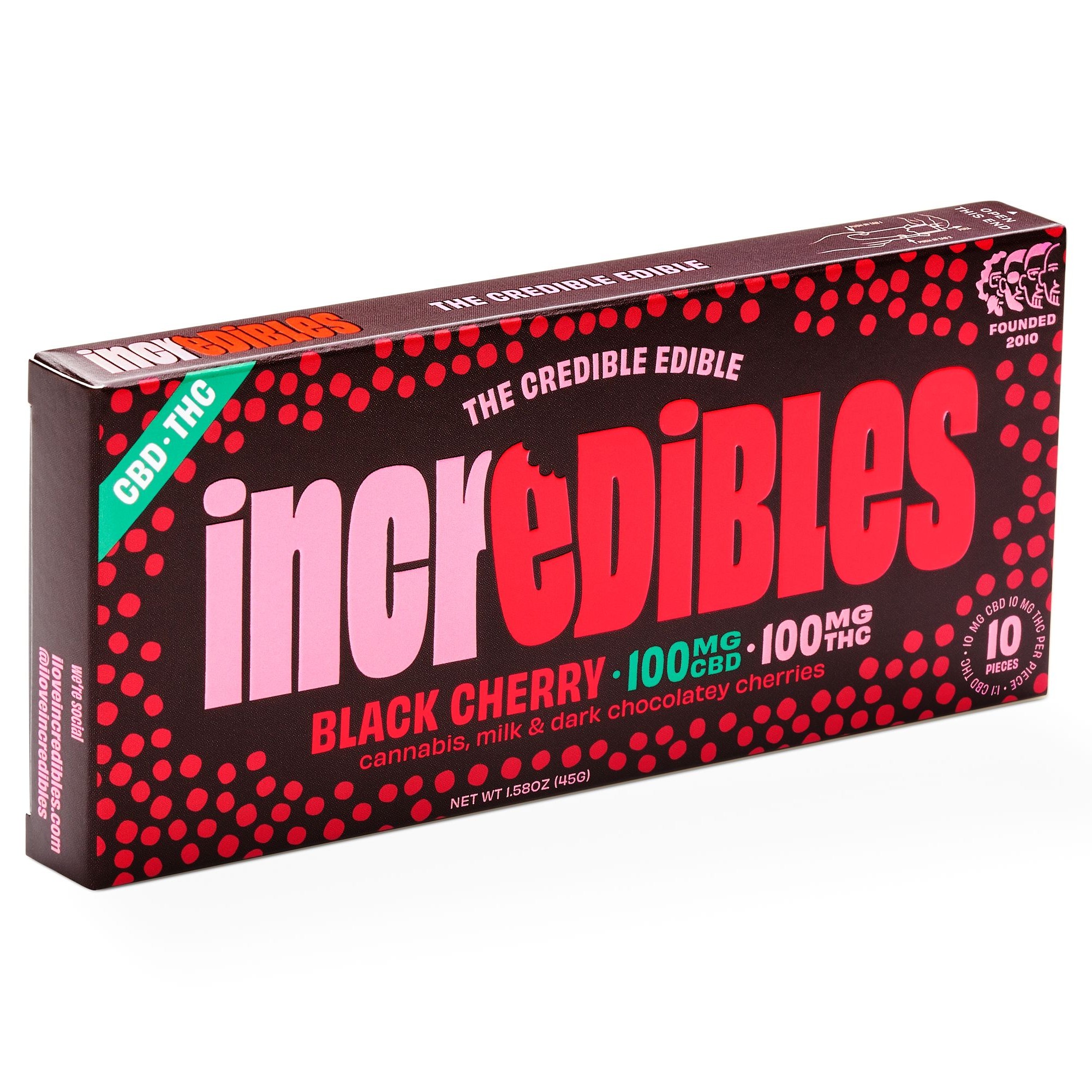 Incredibles: Incredibles - Black Cherry + CBD 1:1 -Chocolate - 200mg ...