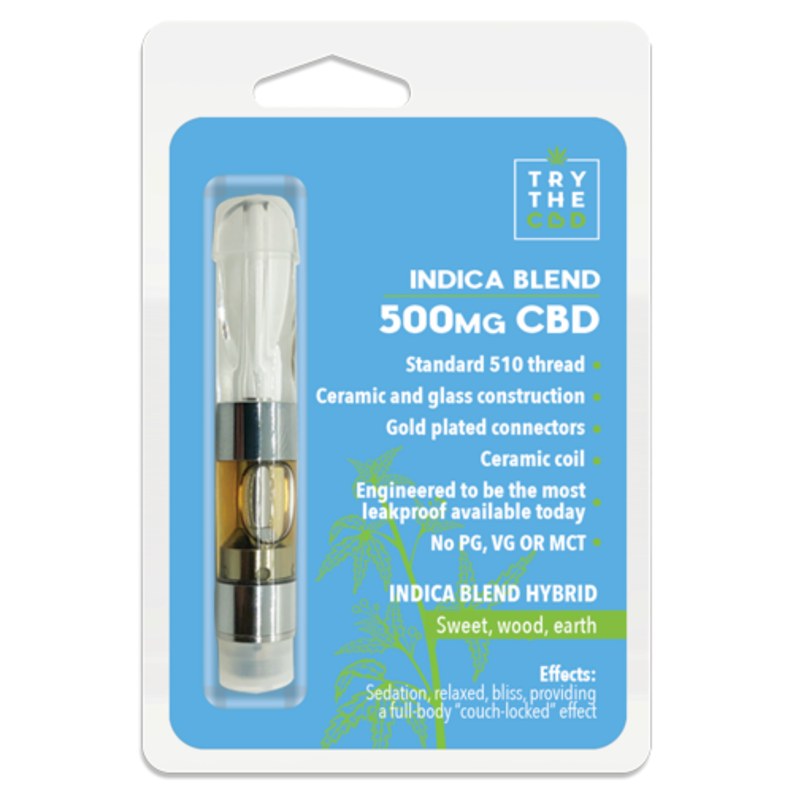 Indica 500mg CBD Vaporizer Pen Cartridge | Leafly