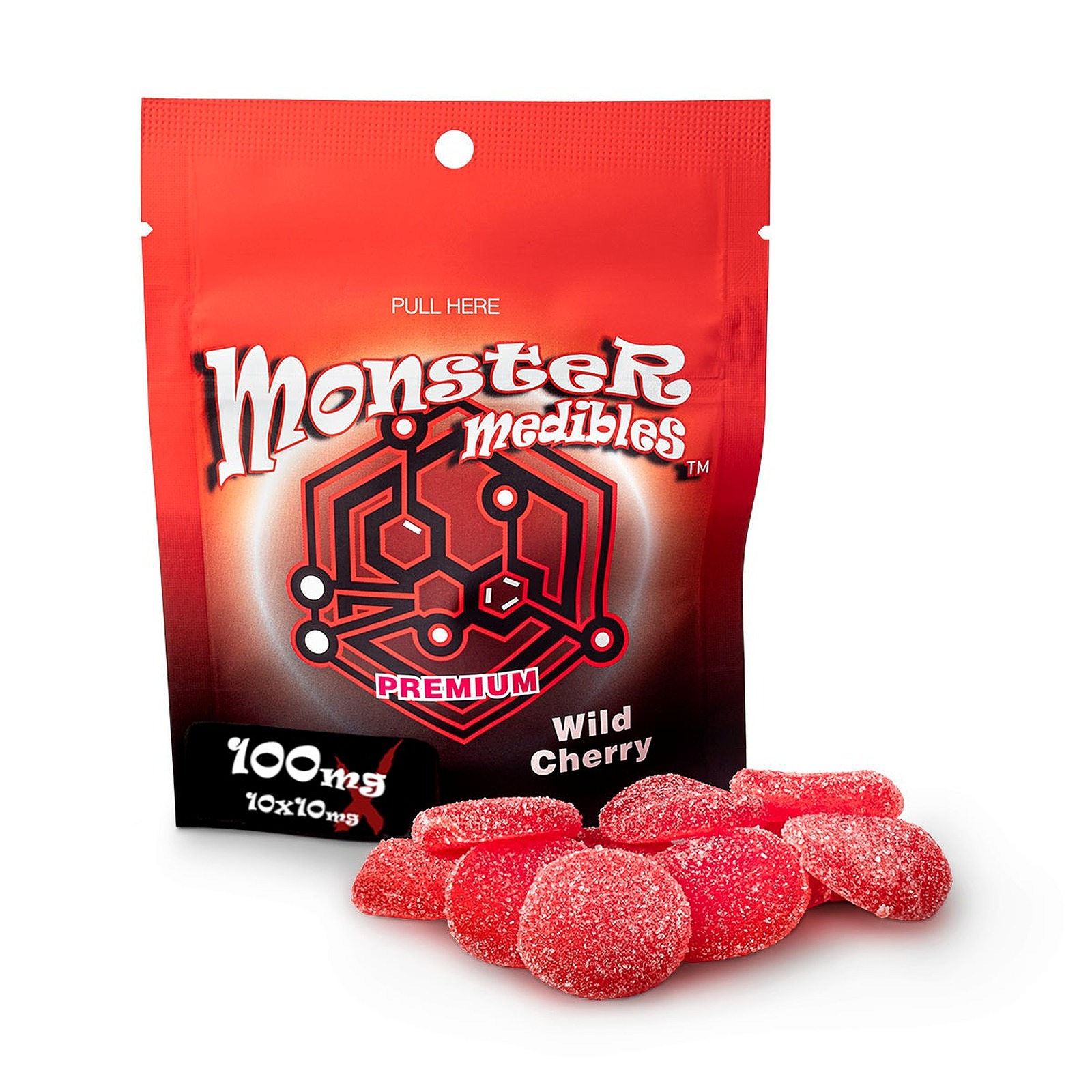 Monster Xtracts REC Wild Cherry 10x10 Gummies Leafly