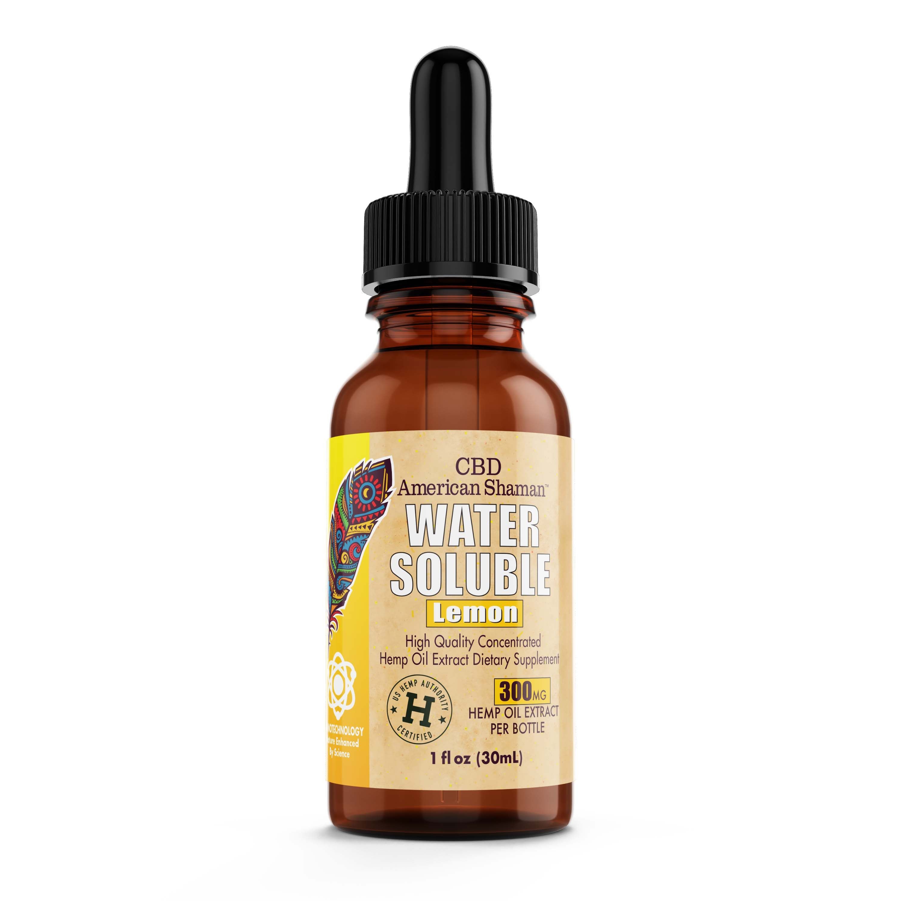 CBD American Shaman: Water Soluble - Lemon - Full Spectrum Hemp Oil ...