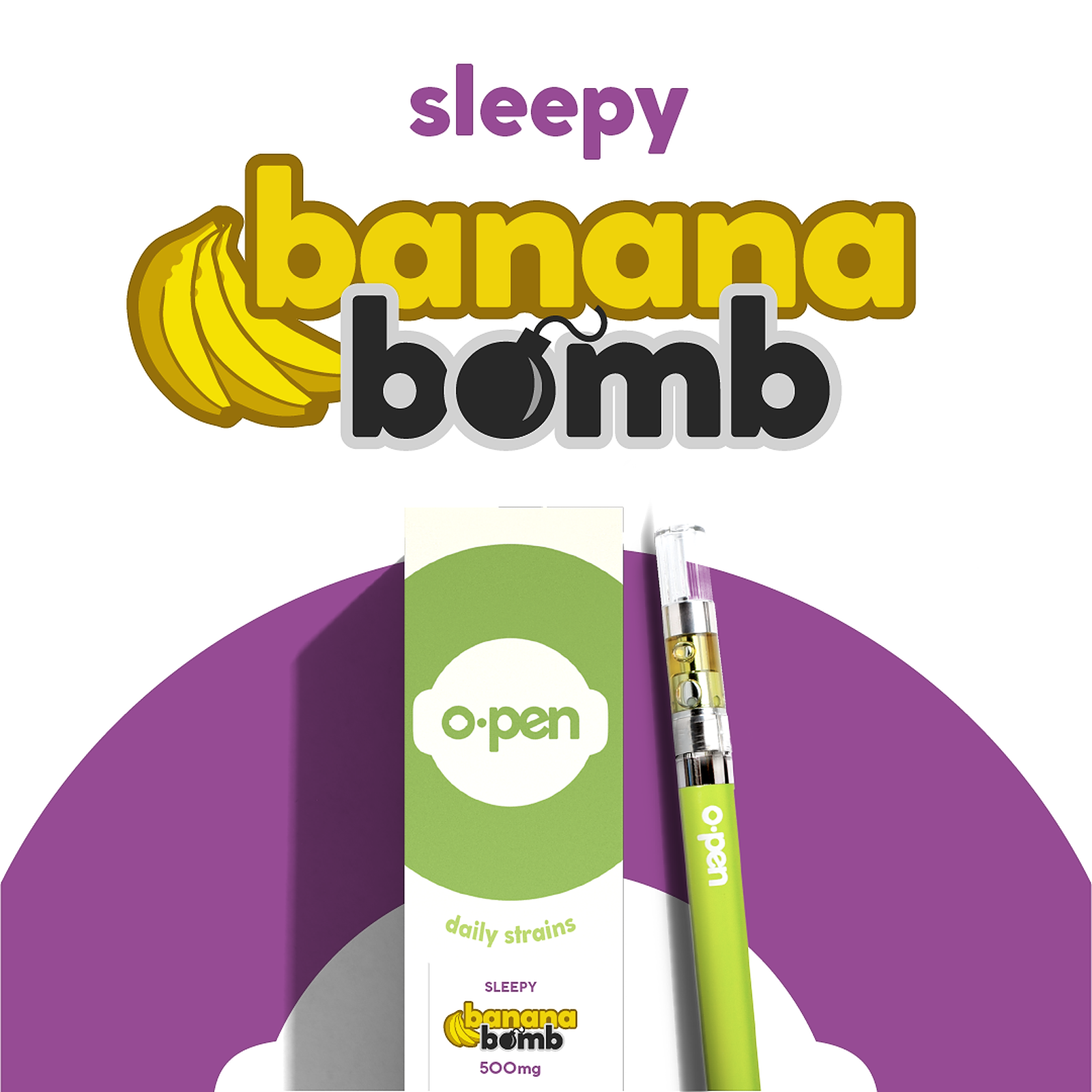 O.pen O.pen Daily Strains Banana Bomb (Sleepy) 500mg Leafly