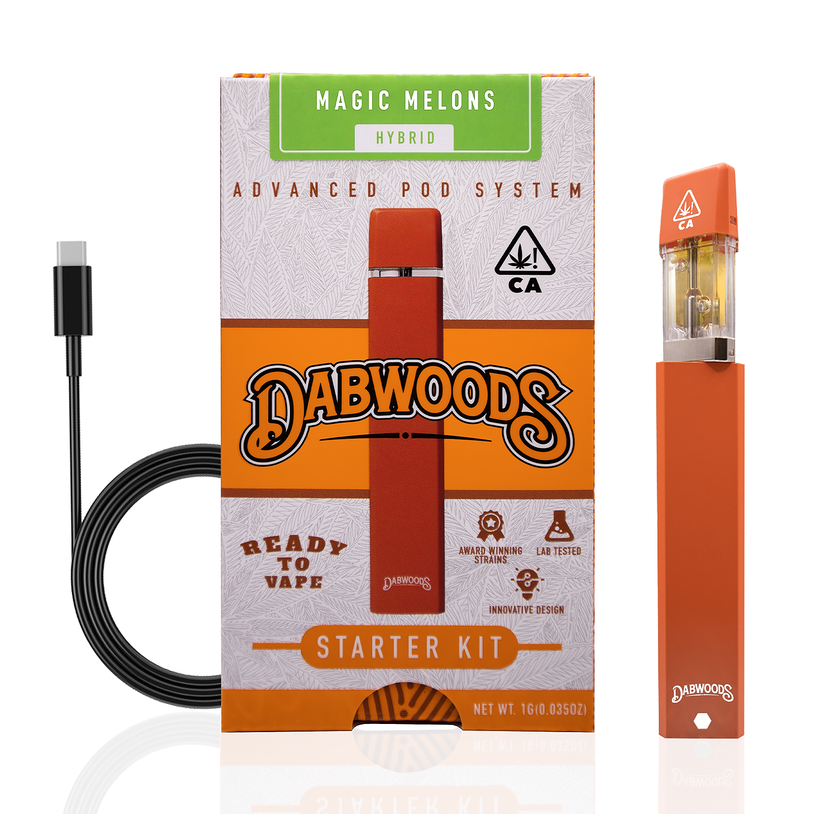 elfbar elfa master akku Dabwoods - Magic Melons - 1g Disposable Vape main image 1