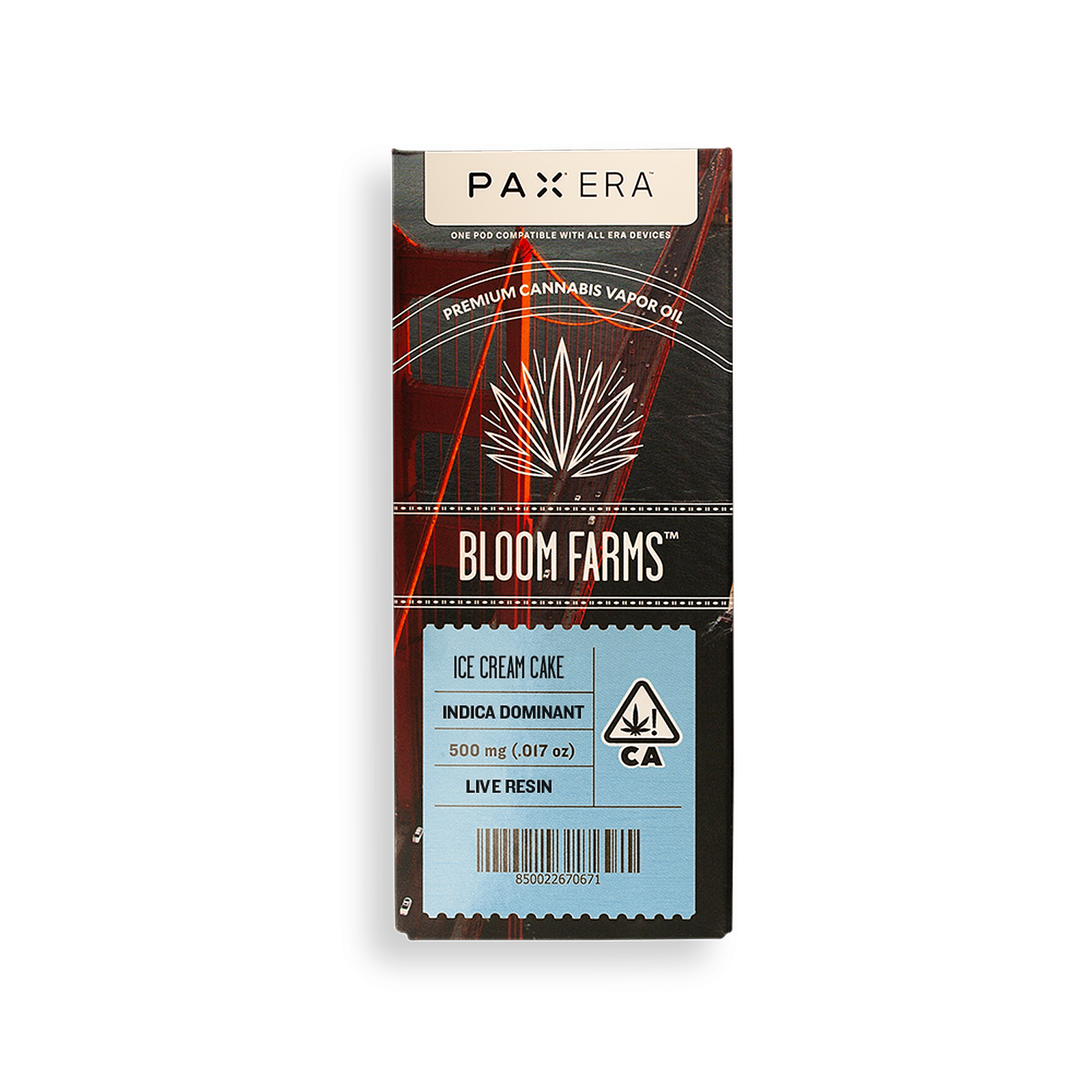 Bloom Farms Ice Cream Cake Indica Live Resin With Liquid Diamonds 0 5g PAX Pod Leafly