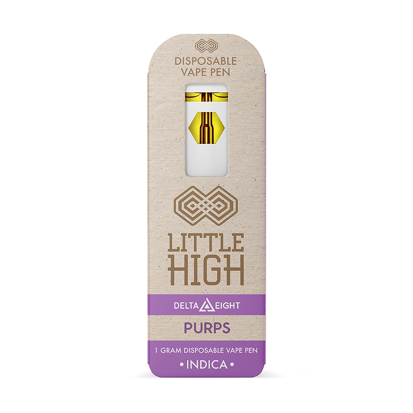 Little High: Little High - Delta-8 Indica - Purps - 1 Gram Disposable Pen