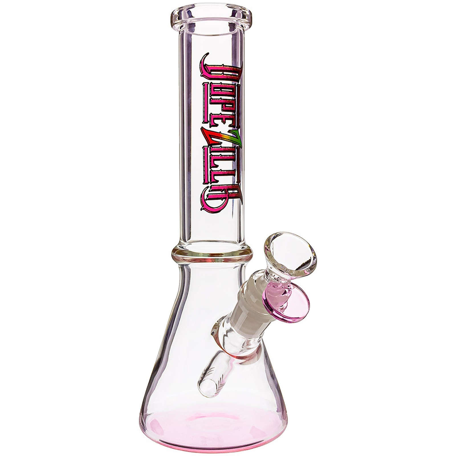 Waterbeds 'n' Stuff Dopezilla 7" Lil Lizard Beaker Bong Pink Leafly