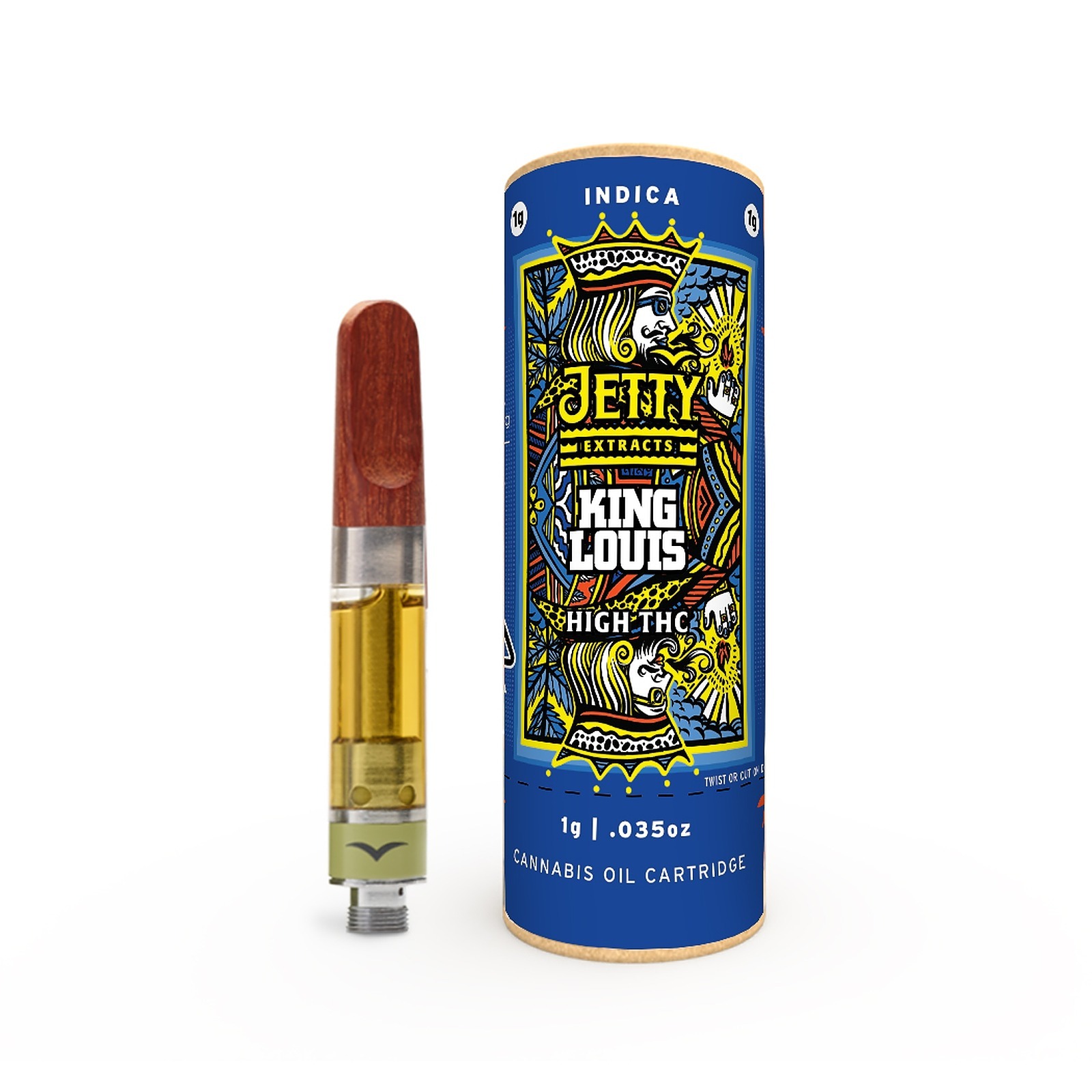 Jetty Extracts King Louis HIGH THC Cartridge 1g Leafly