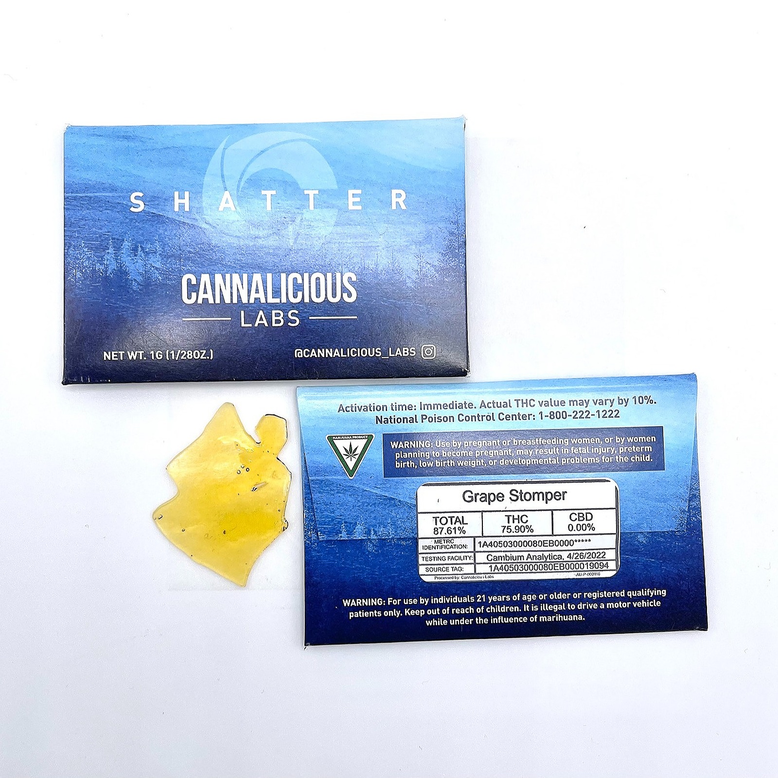 Cannalicious Labs Grape Stomper Shatter 1.0 g Leafly