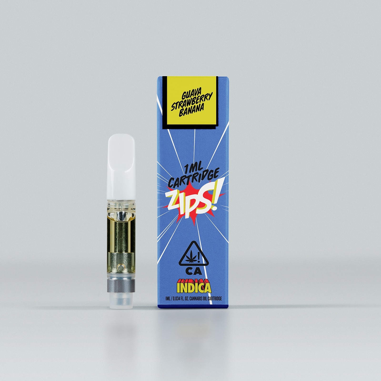 Zips! Guava Strawberry Banana 1ml Indica Cartridge Leafly