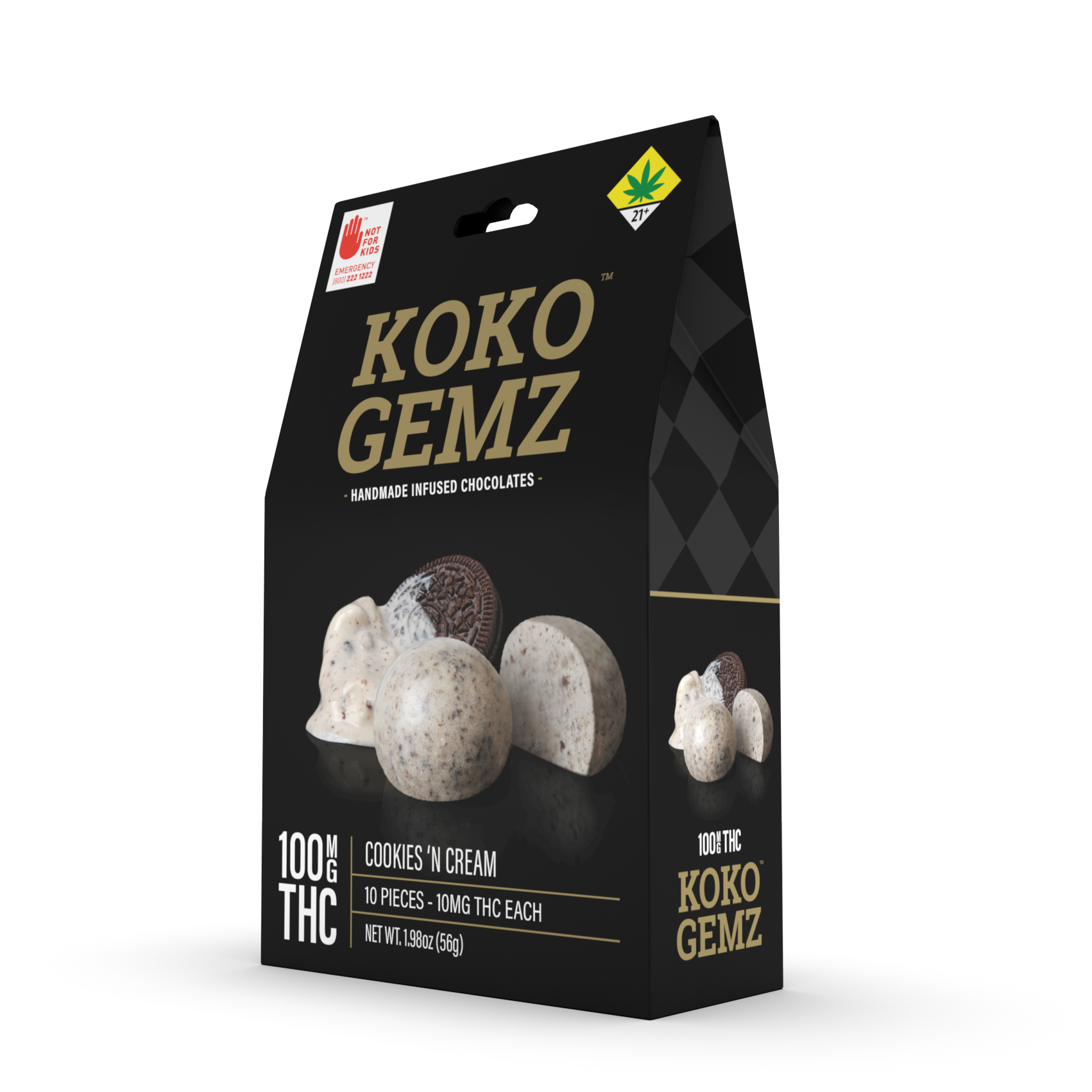 Northwest Cannabis Solutions Koko Gemz Cookies & Cream Chocolate Leafly