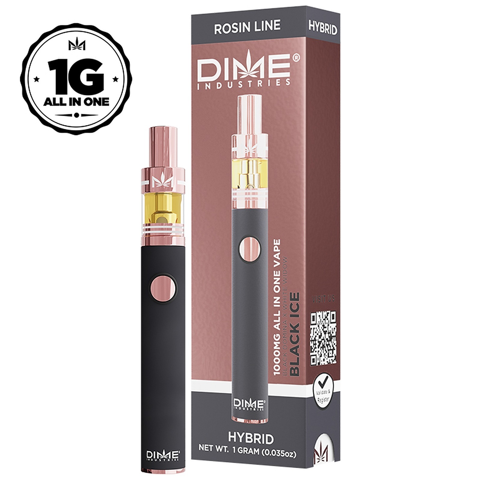 Dime Industries: Black Ice 1000mg Rosin All in One Device