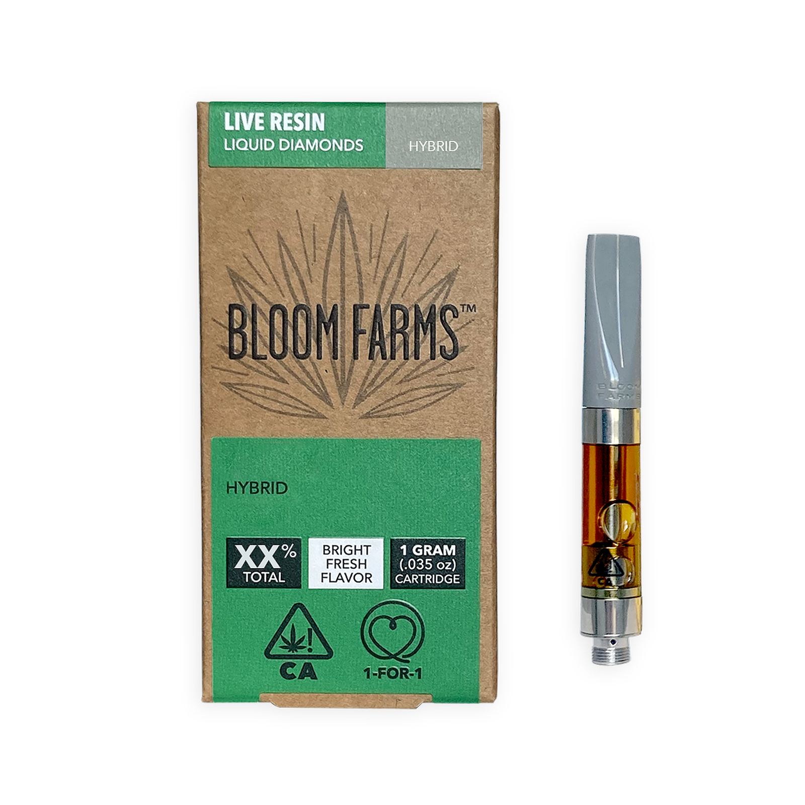 Bloom Farms Monkey Bread Hybrid Live Resin With Liquid Diamonds 1G 