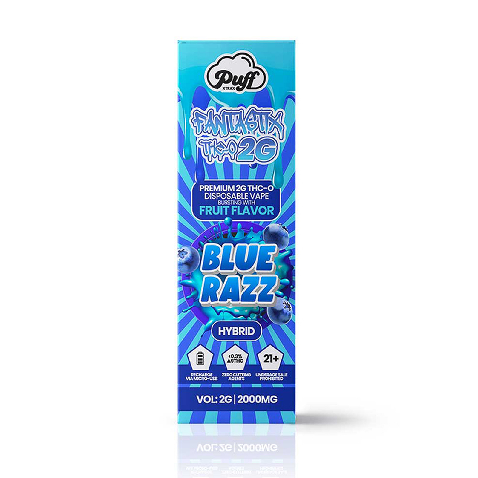 Fantastix THC-O 2G Disposable Vape: Blue Razz | Puff Xtrax