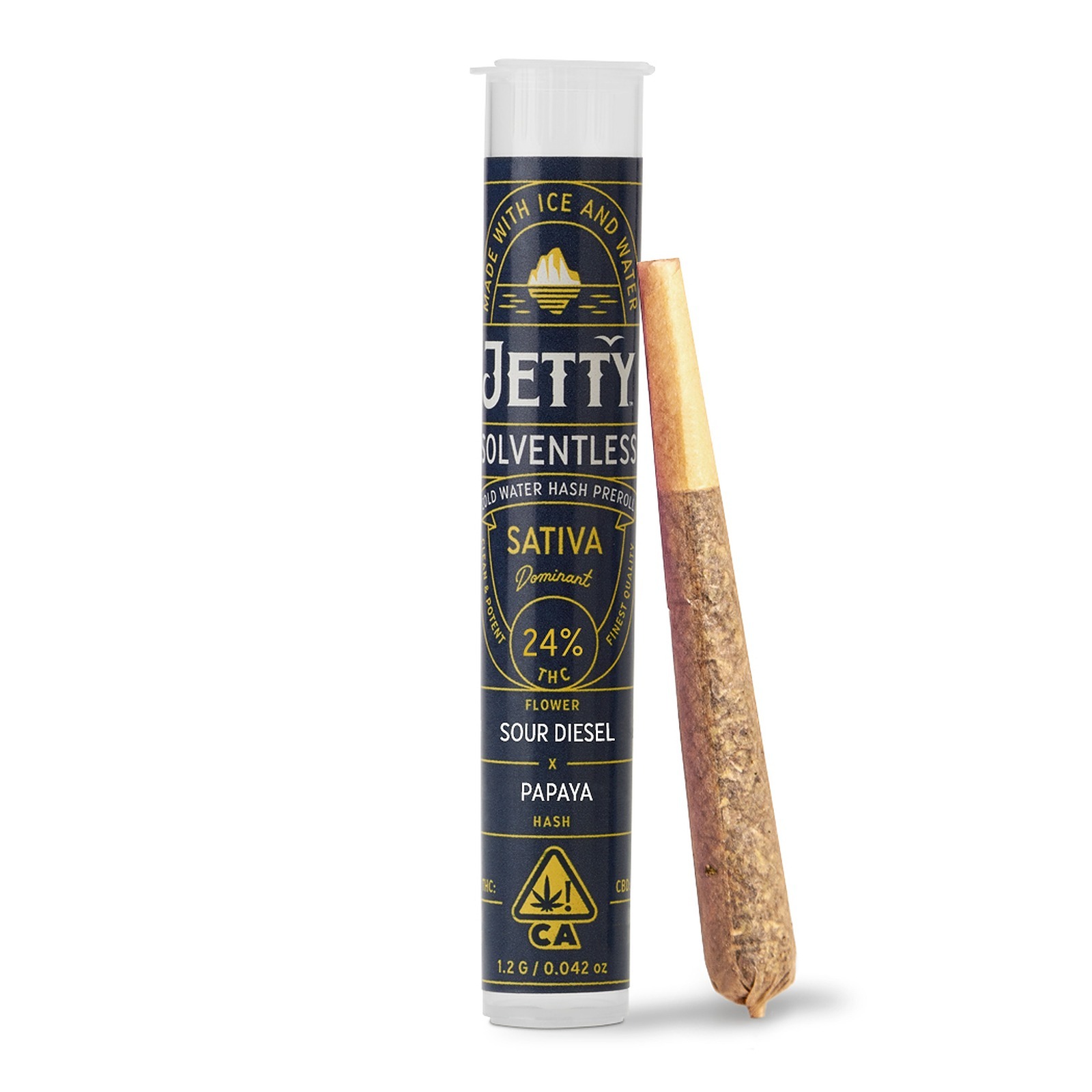 Jetty Extracts Sour Diesel x Papaya Hash Solventless Infused Preroll