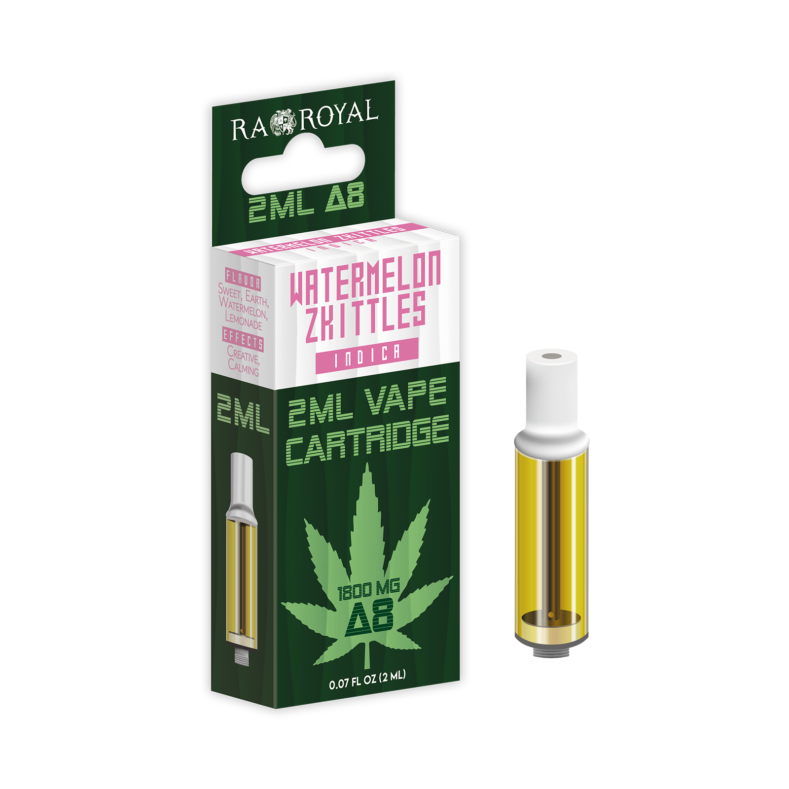 Ra Royal Ra Royal Delta 8 2ml Cartridge Watermelon Zkittles Indica Leafly 2474