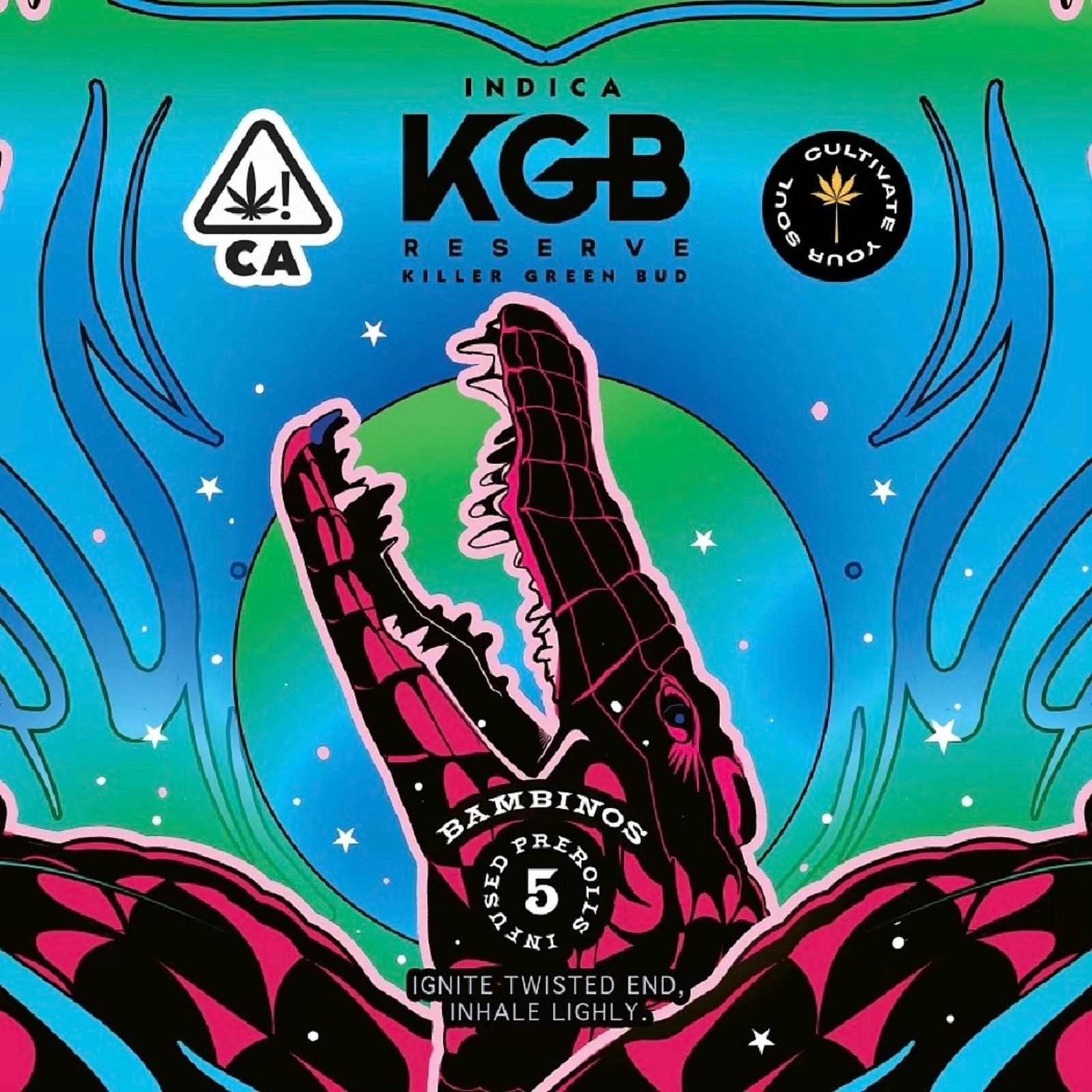 KGB Reserve Marshmallow OG 5 Pack Bambinos Infused Preroll 2.5 grams Leafly
