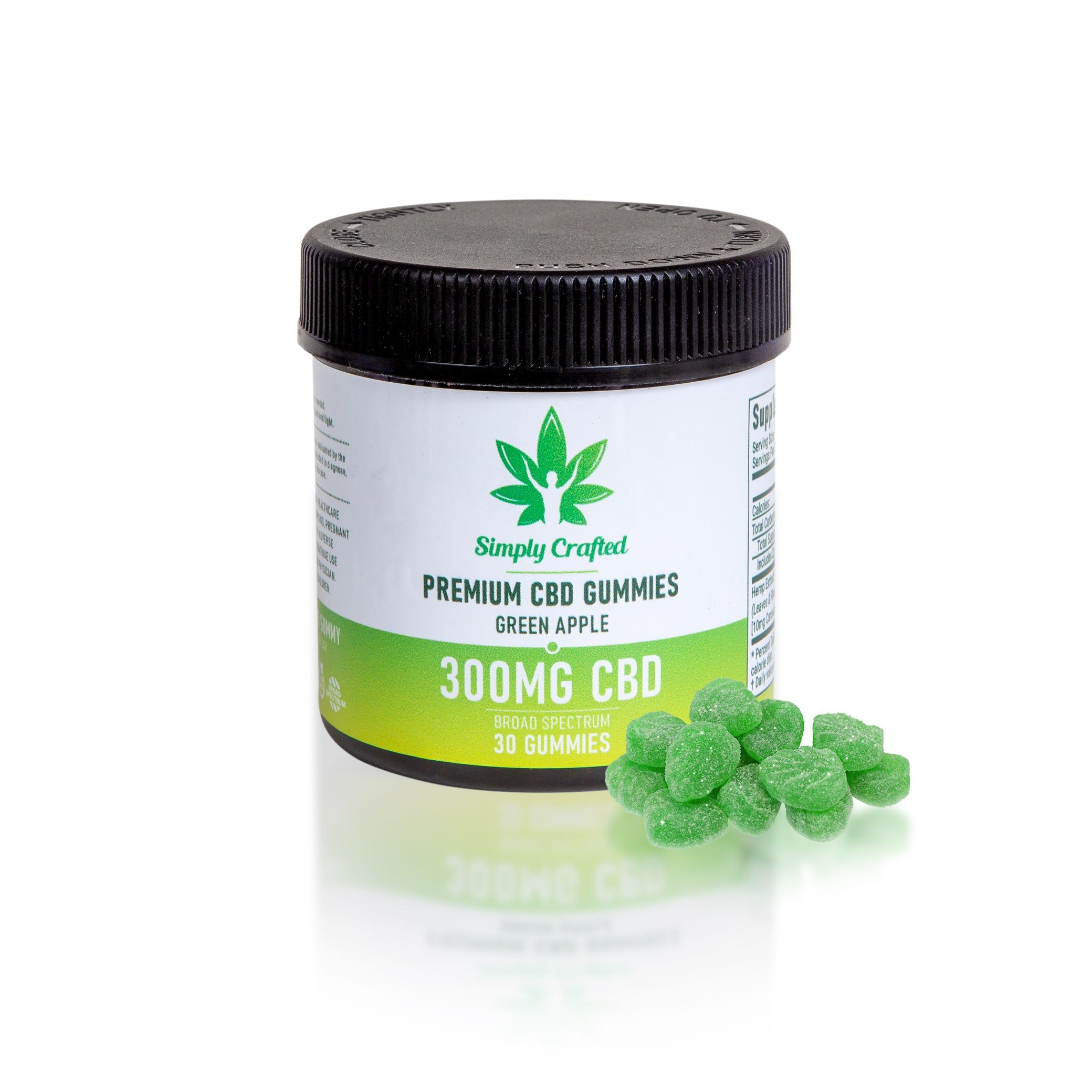 300mg CBD Hemp Gummies - Green Apple | Leafly