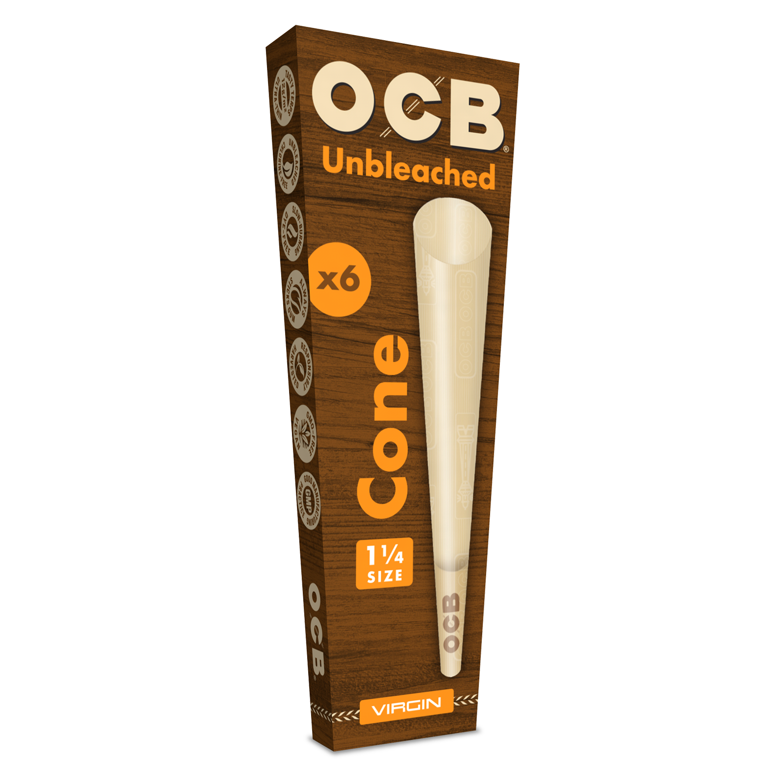 OCB Cones & Rolling Papers OCB Virgin Unbleached Cones 11/4" Size