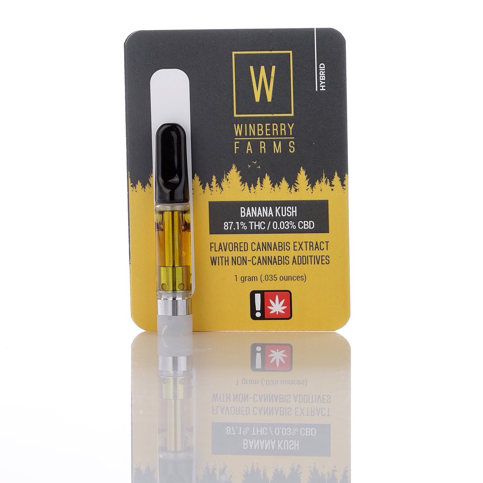 Winberry Farms Banana Kush Distillate Cartridge 1g Leafly