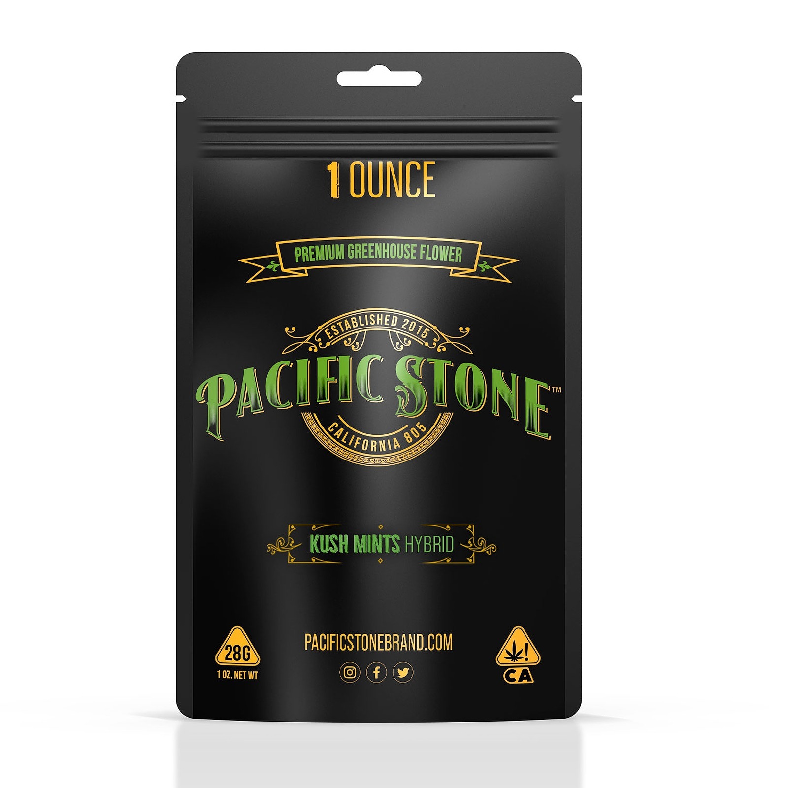 Pacific Stone Pacific Stone Kush Mints Hybrid Flower (28g) Leafly