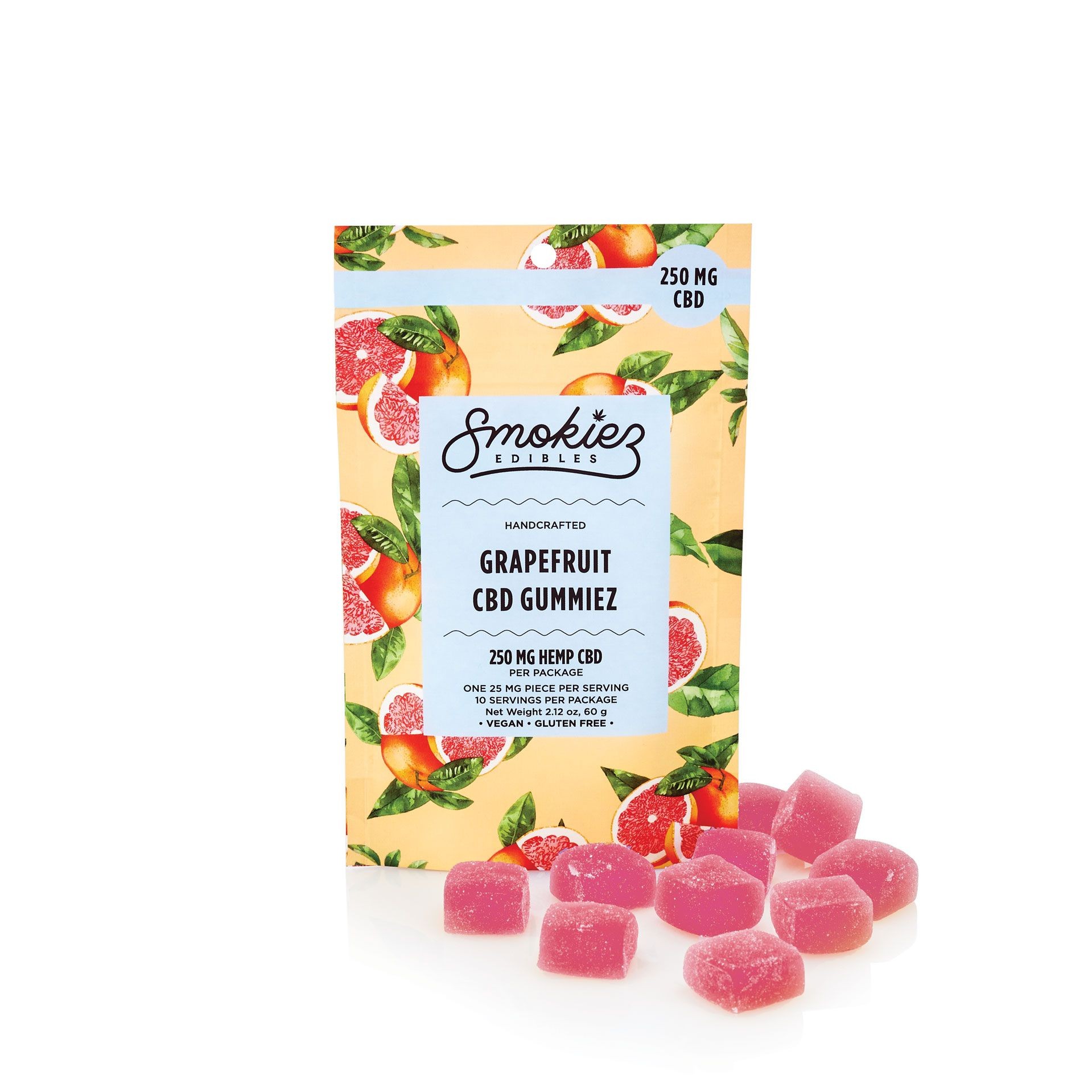 Smokiez Edibles: Grapefruit Hemp CBD Gummiez, 250mg CBD | Leafly