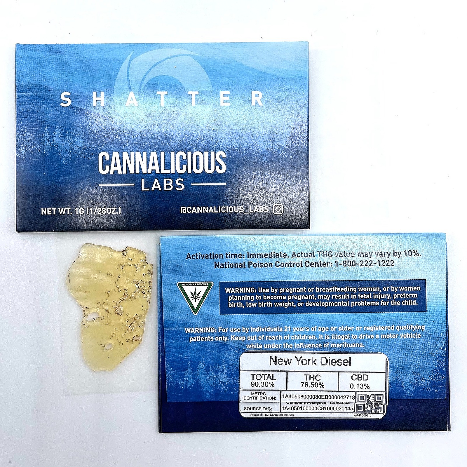 Cannalicious Labs: New York Diesel Shatter 1.0 g | Leafly