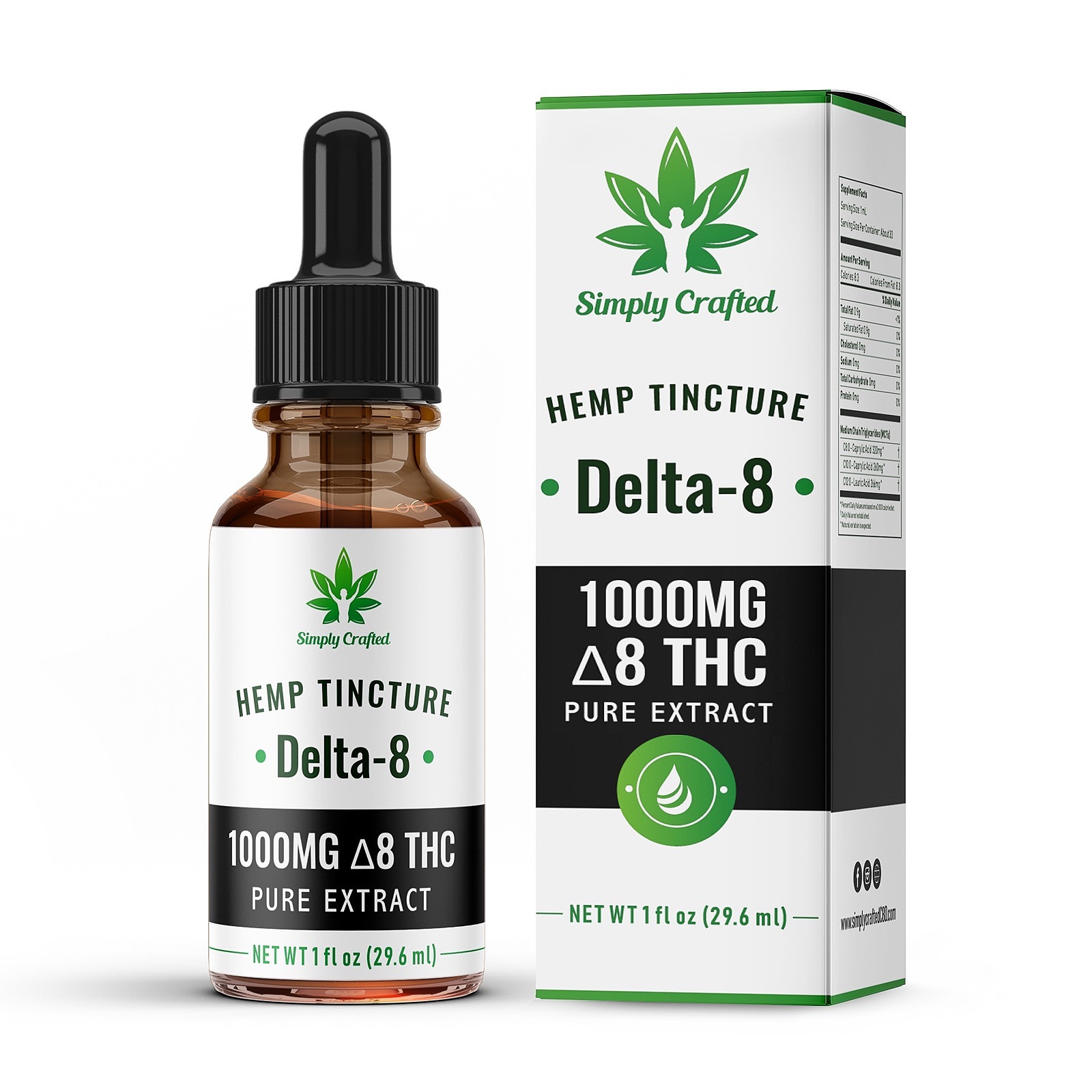 Simply Crafted Organic Delta 8 Thc Tincture 1000mg Leafly