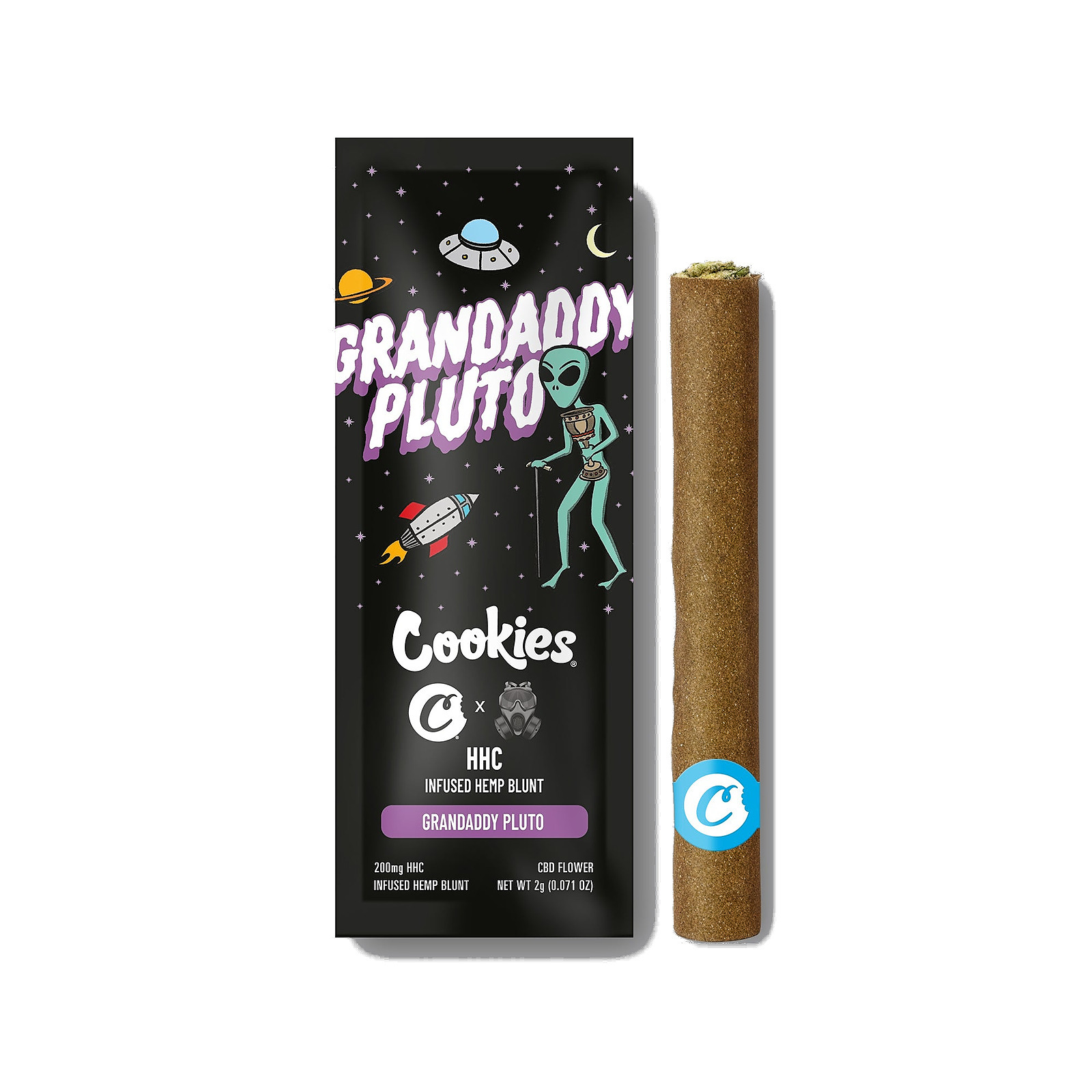 BOOM Headshop: Cookies HHC Infused Hemp Blunt - Grandaddy Pluto | Leafly