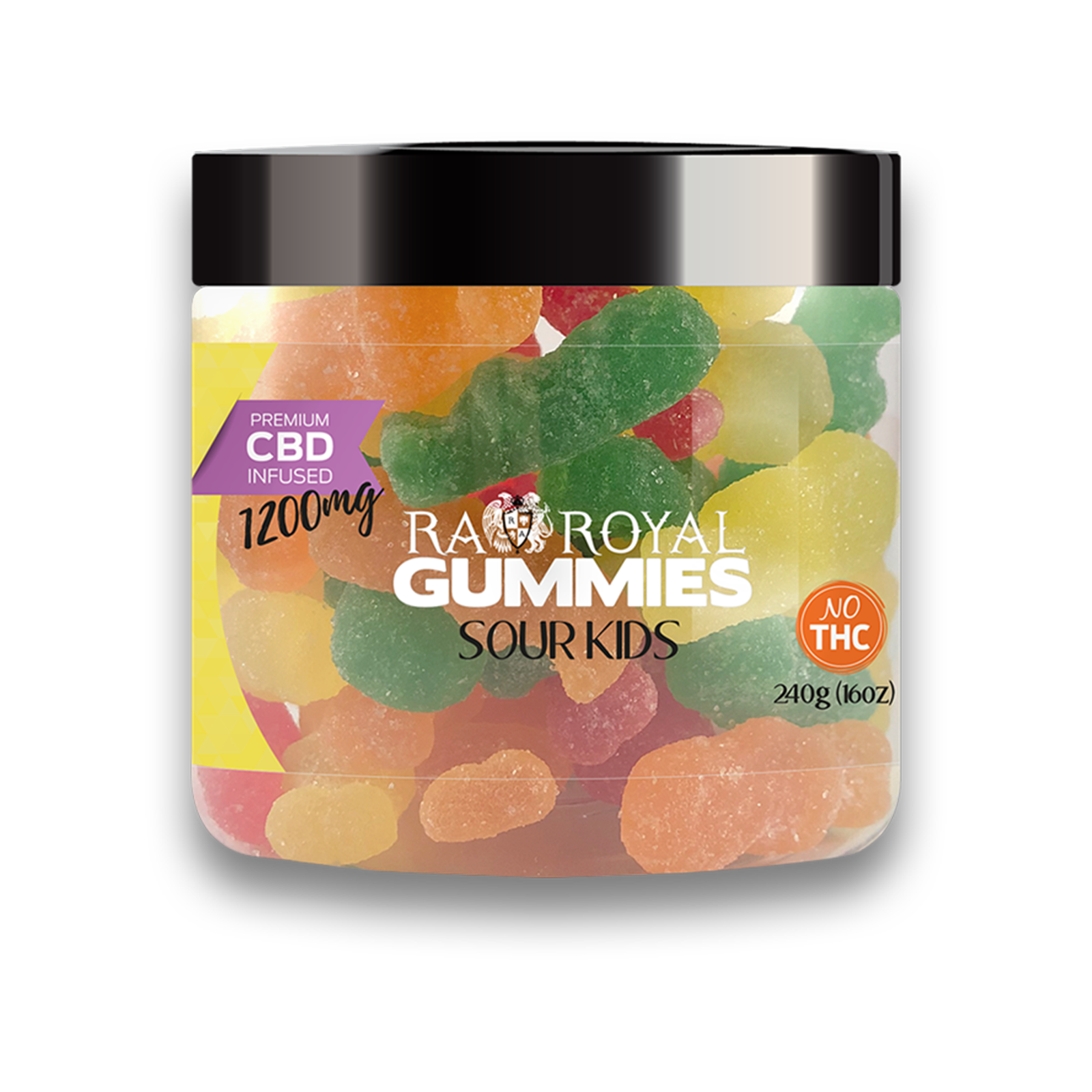 RA Royal R.A. Royal Gummies CBD Sour Kids Gummy Jar (1200 MG) Leafly