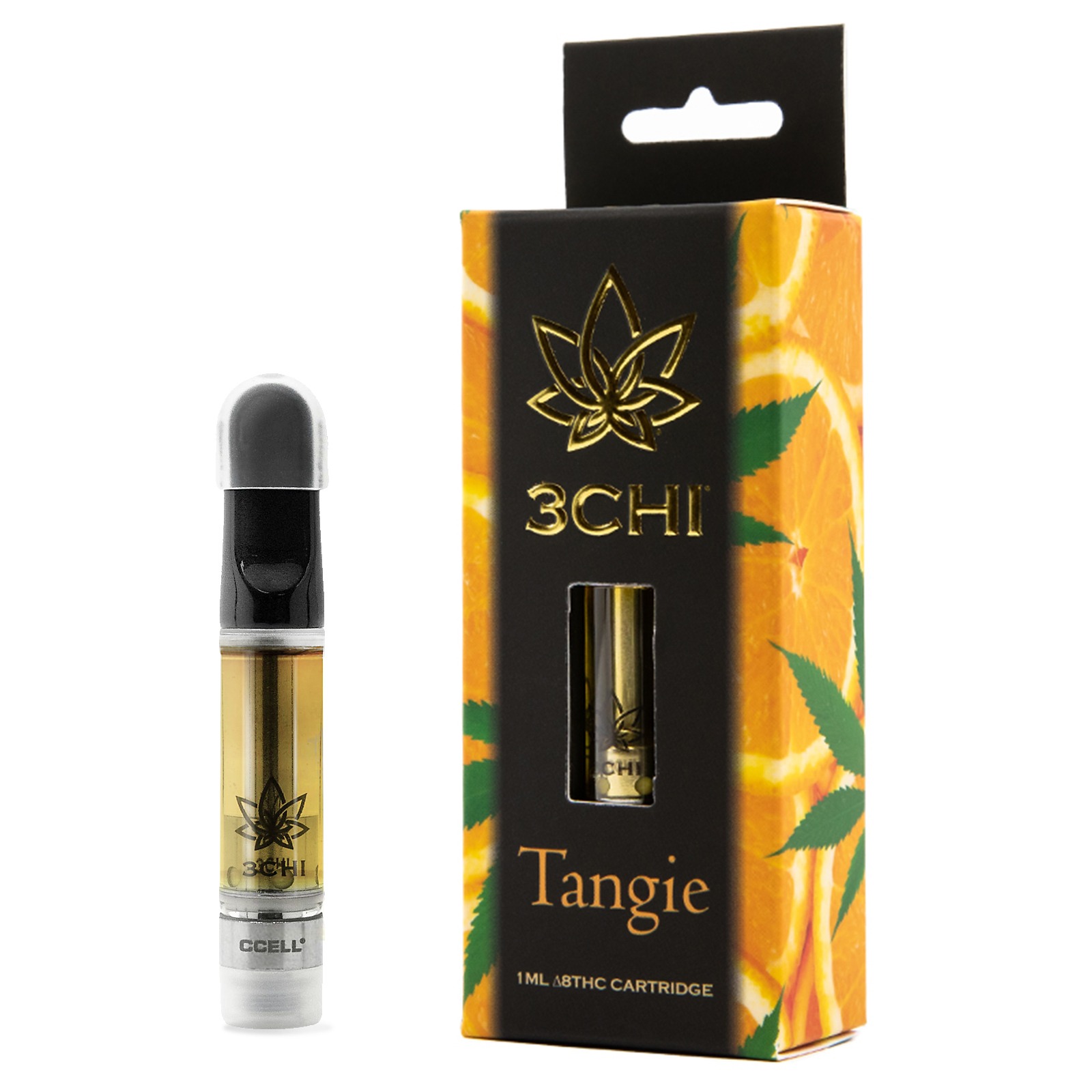 3CHI: Delta 8 Vape Cartridge - Tangie - 1ml | Leafly