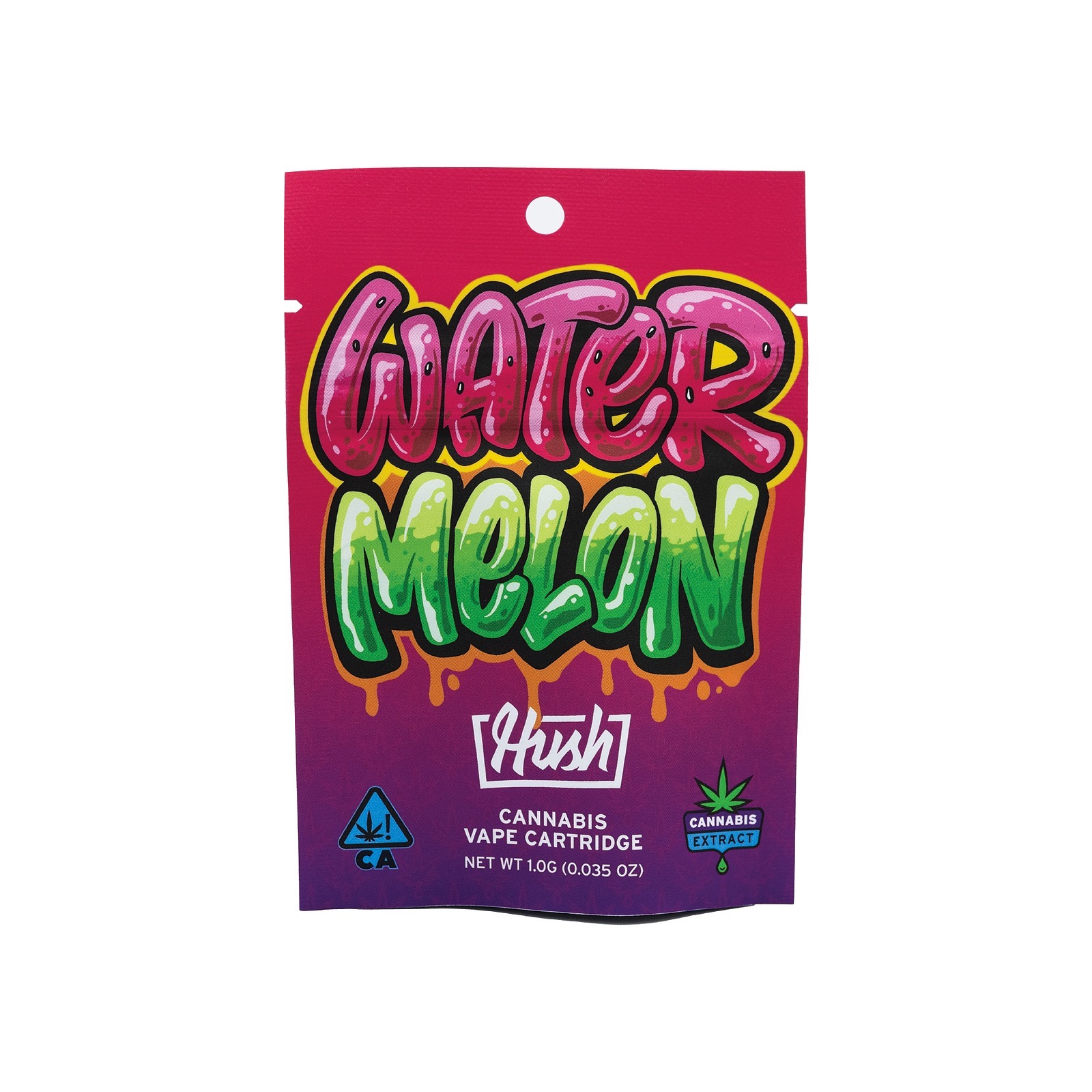 HUSH Watermelon Flavored Distillate Vape Cartridge 1g Leafly