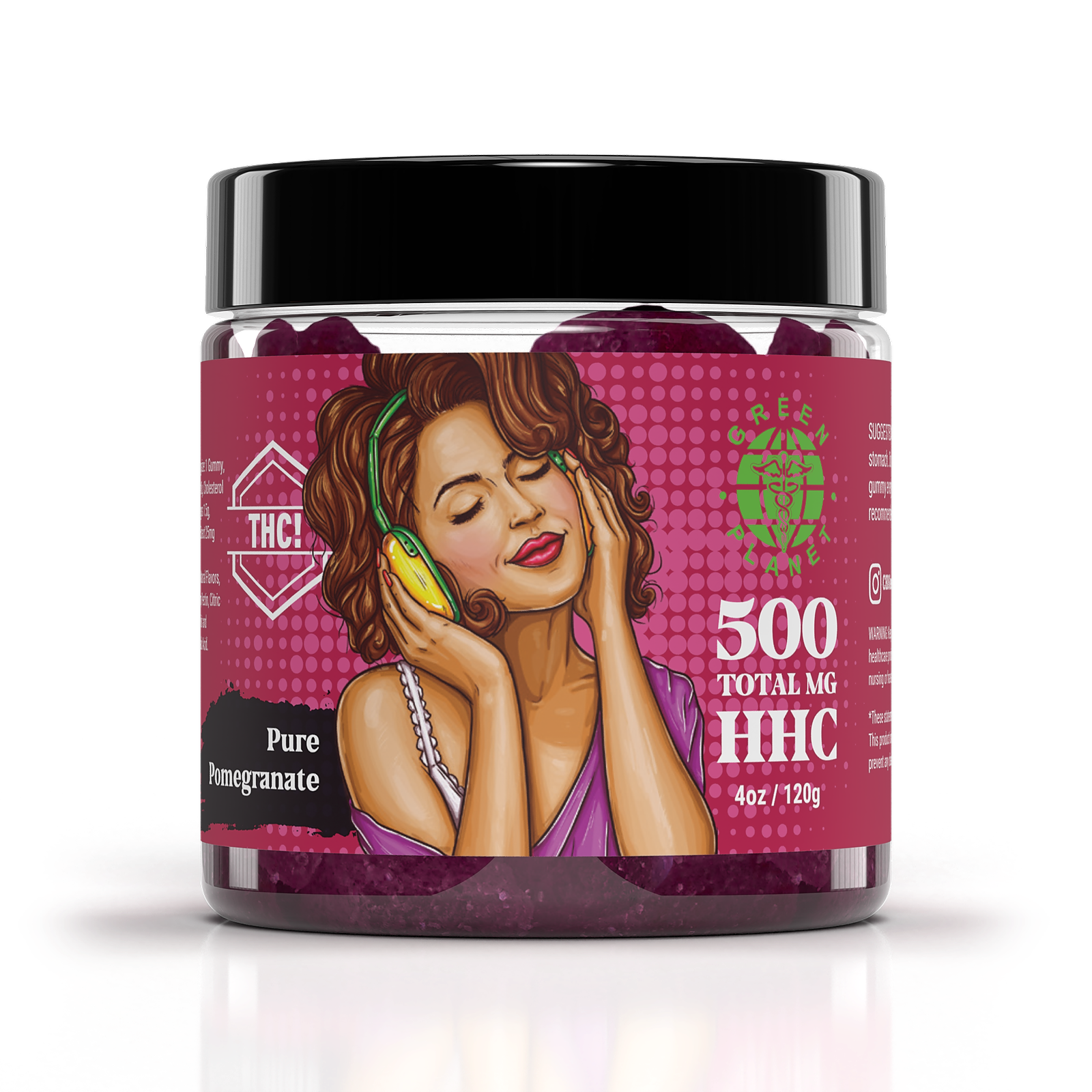 Green Planet CBD: HHC Pomegranate 500mg | Leafly