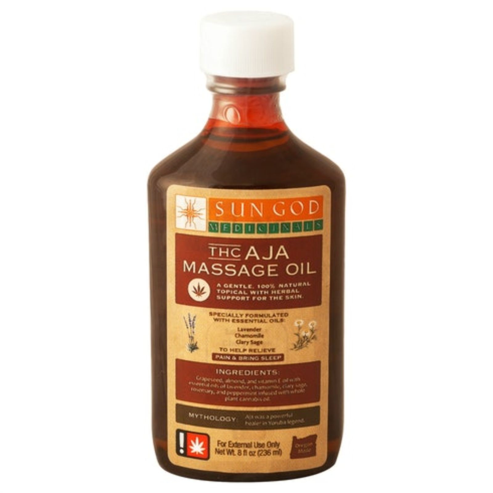 Sun God Medicinals OLCC Division Aja Body Relief THC Massage Oil