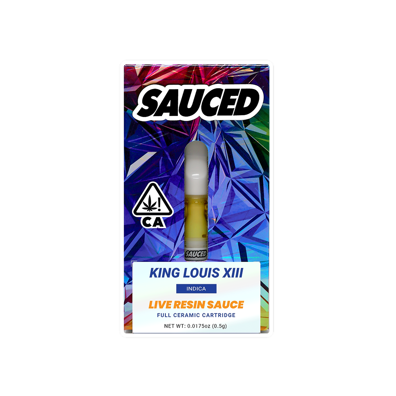 SAUCED SAUCED King Louis XIII Live Resin Cartridge 0.5g Leafly