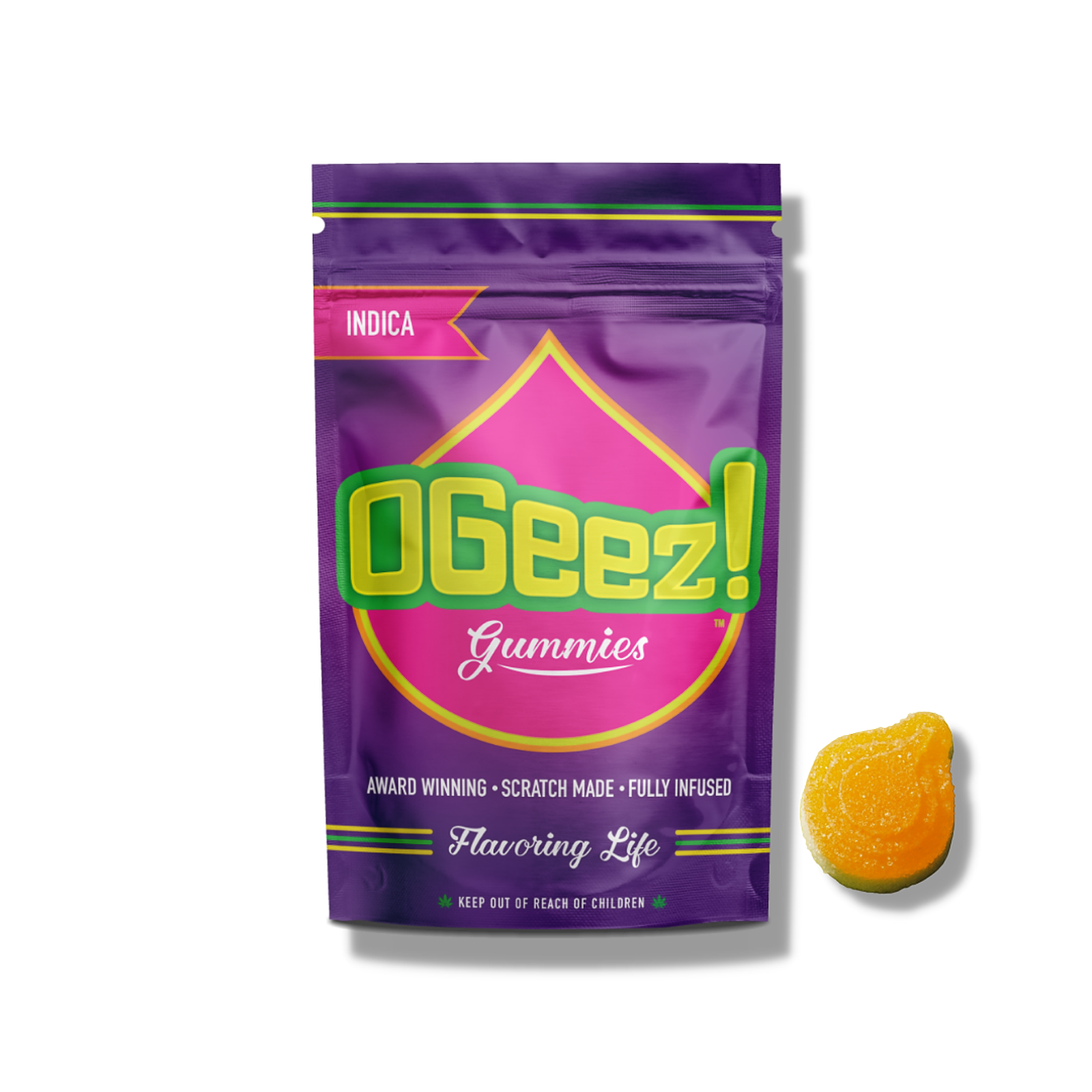 OGeez! Brands Indica Orange Creamsicle Gummy 200mg Leafly