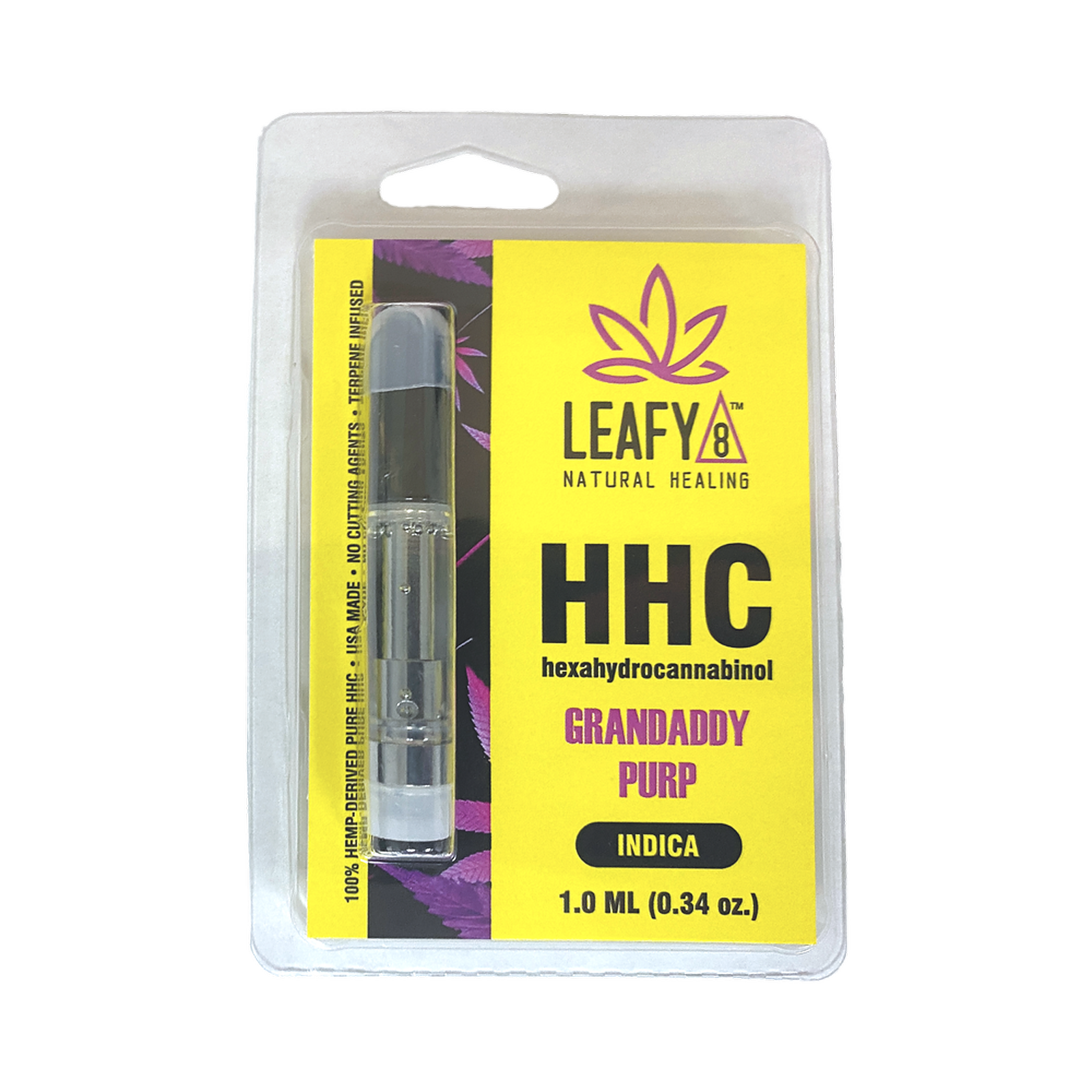 Leafy8 Brand Delta-8 THC & HHC Products: HHC Vape Cartridge