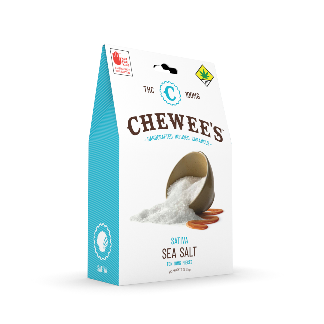 Chewee's Sea Salt Caramels Sativa 100mg 10pack Leafly